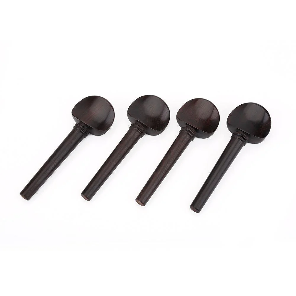4pcs Cello Tuning Peg No Hole Ebony Wood 4/4 Cello Peg Elegant Musical Instruments Parts Cello Tuning Pegs Cello Tuning Pegs 4/4 Cello Tuning Pegs 4/4 Cello Tuning Pegs