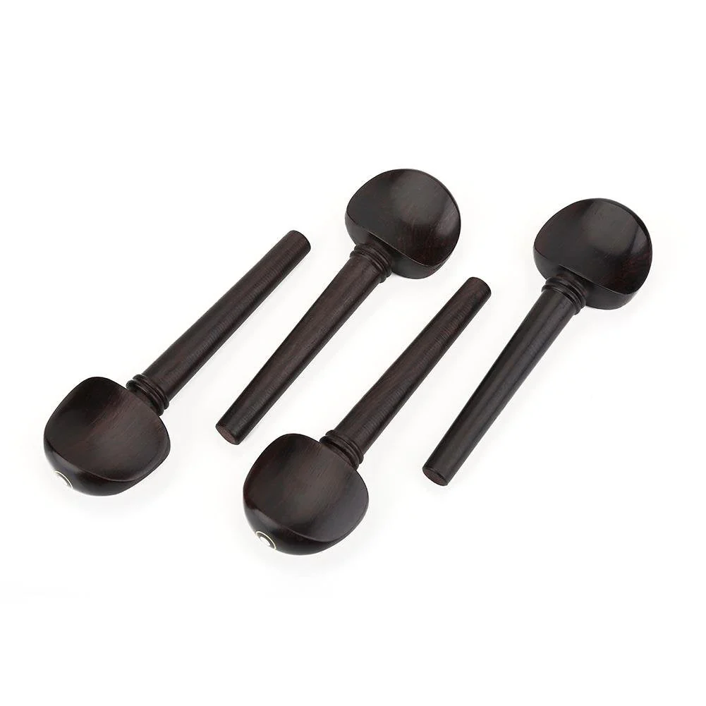 4pcs Cello Tuning Peg No Hole Ebony Wood 4/4 Cello Peg Elegant Musical Instruments Parts Cello Tuning Pegs Cello Tuning Pegs 4/4 Cello Tuning Pegs 4/4 Cello Tuning Pegs - Image 2