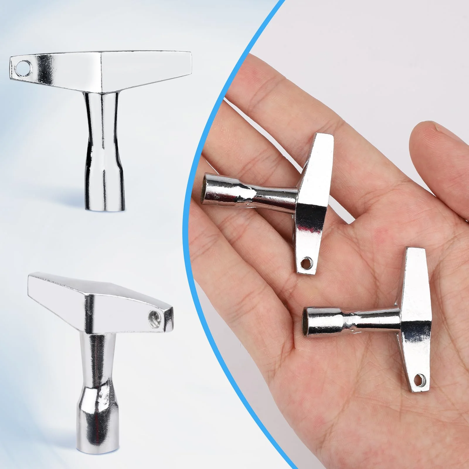 4pcs Drum Key Tool, Drum Tuner Key Drum Tuning Key Drill Bit Drum Key Tuner with Ergonomic Handle for Acoustic & Electronic Drums Metal Hardware Key Tool(Quadrilateral) - Image 6