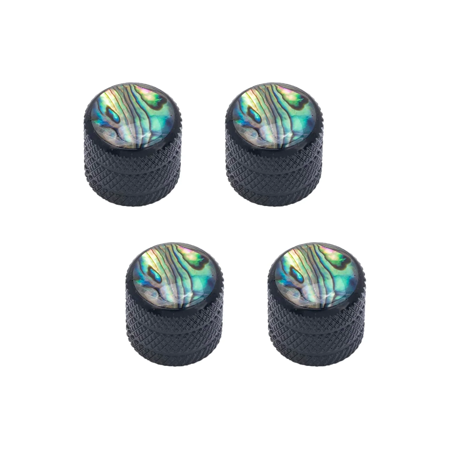 4Pcs Metal Guitar Knobs Volume Tone Control Knob Dome Tone Knobs for Electric Guitar Bass Replacement Parts, Black (Pattern D) Black (Pattern D) 4