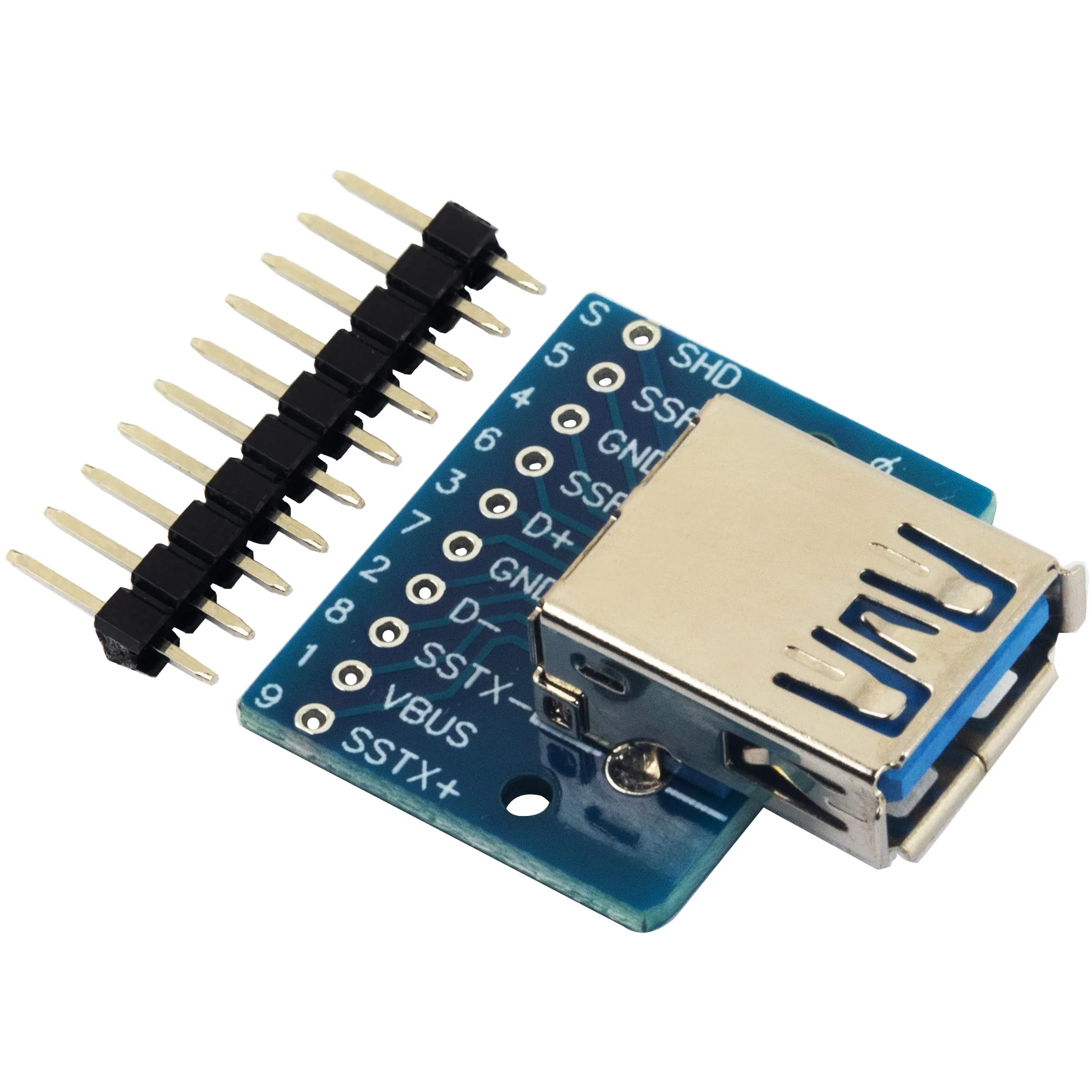 4pcs USB 3.0 Type A Male and Female Breakout Board, 10Pin, 2.54mm / 0.1" Pitch, Quickly and Easily Install - Image 2