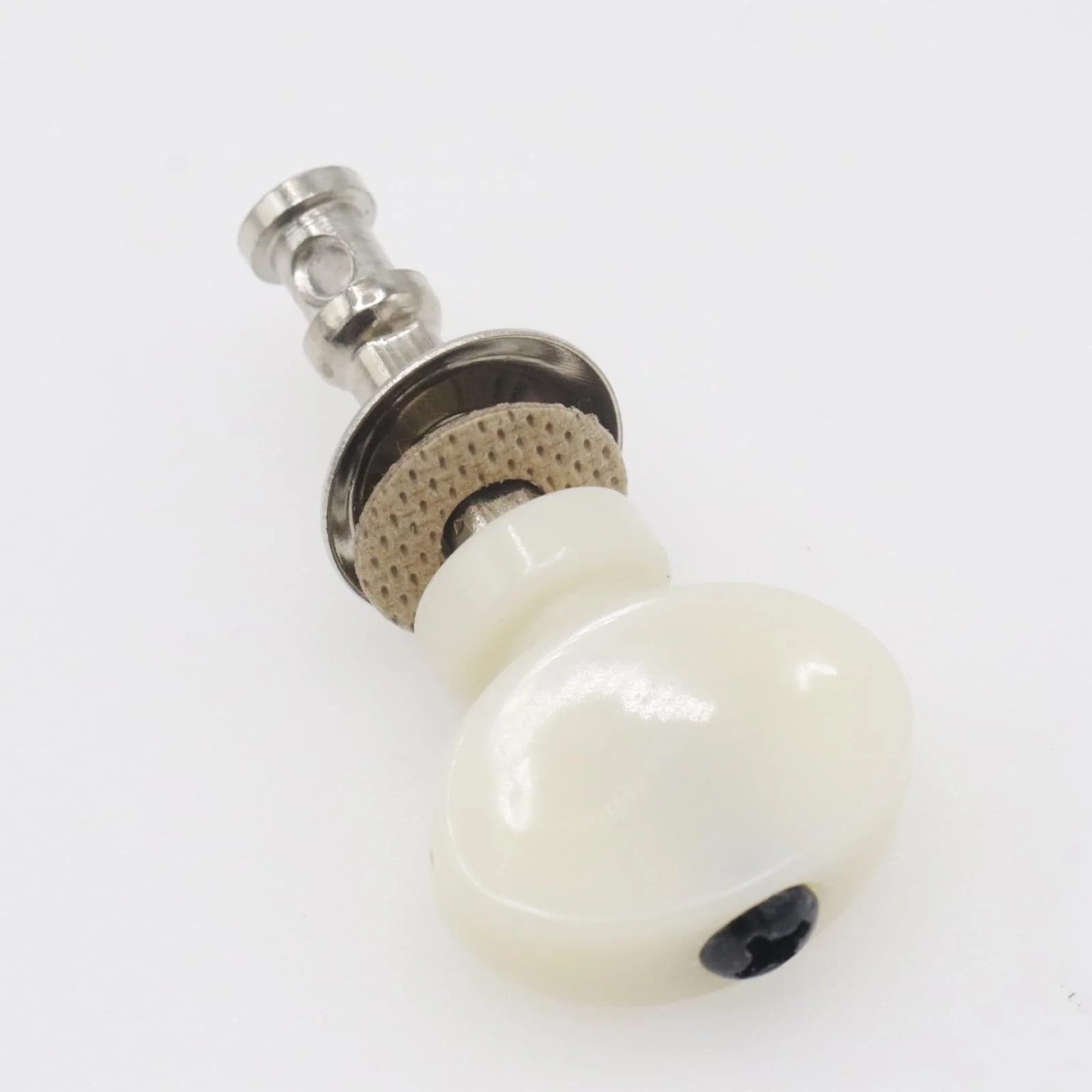 4Pcs White Ukulele Tuning Pegs, Metal Pin Machine Heads Tuners with Plastic Buttons for Precise Tuning, Replacement Parts for Ukulele Beige - Image 4