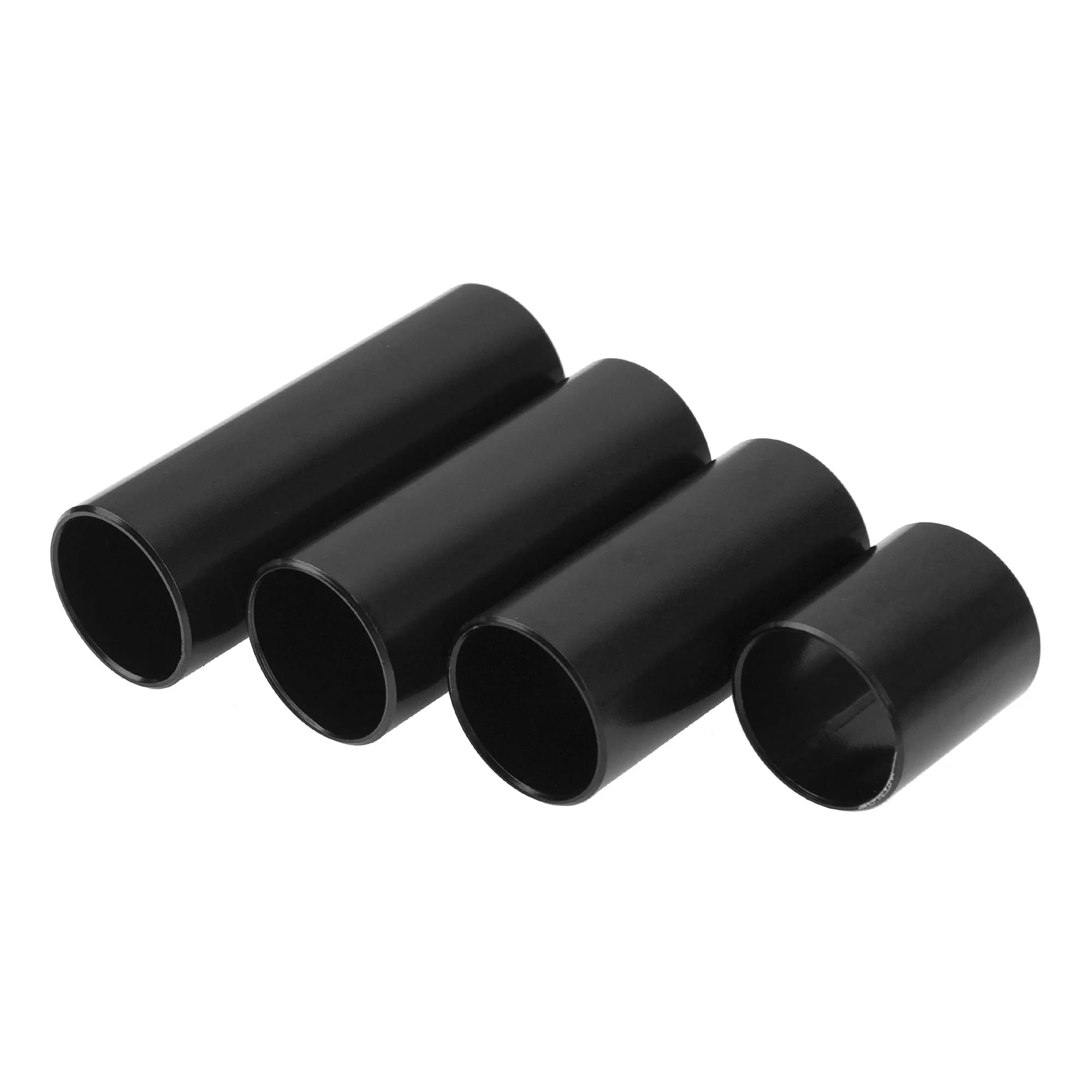 4Pcs Yootones Guitar Slides Kit 28mm/51mm/60mm/70mm Stainless Steel Slides Accessories Compatible with Electric Guitar (Black) Black - Image 3