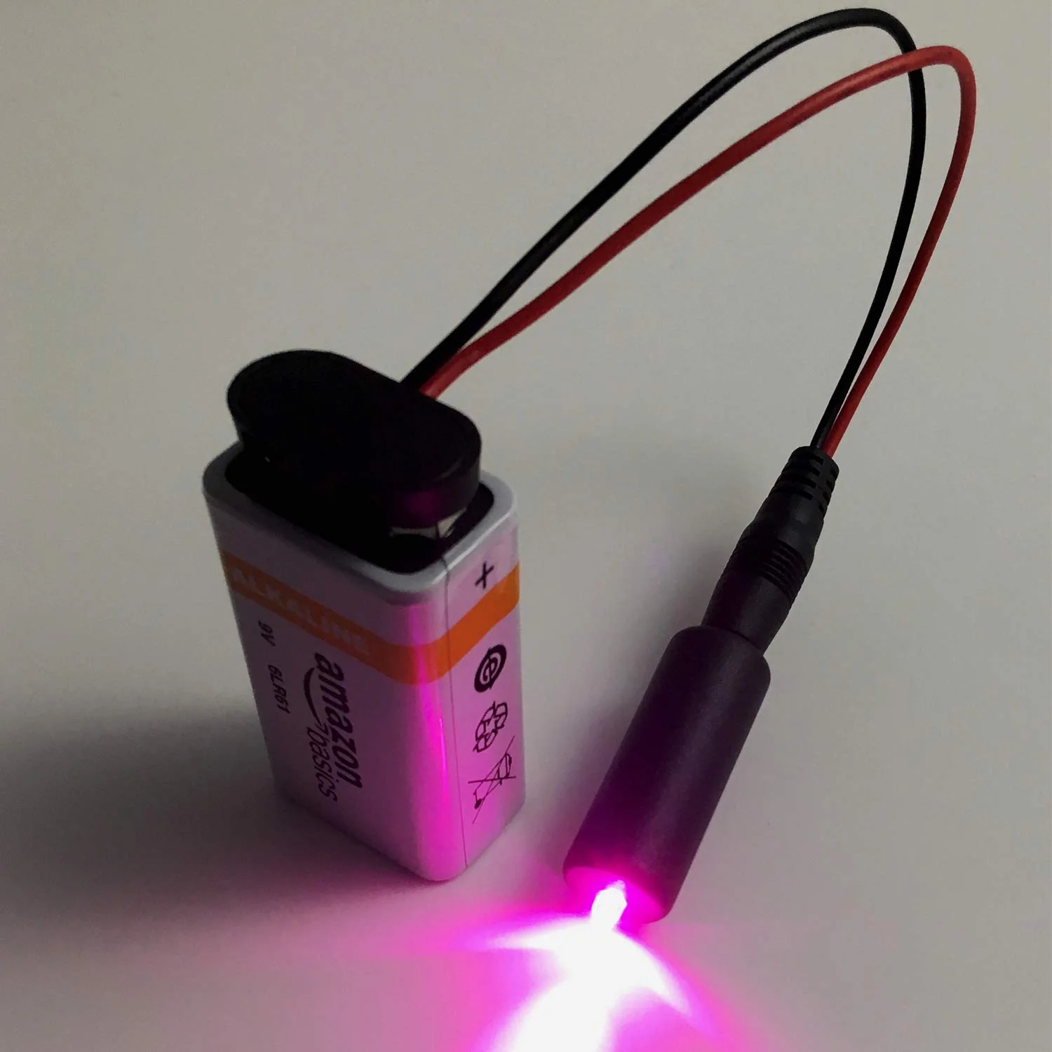 5 Amber and 5 Purple Micro Effects Lights for Theatrical Prop Costumes 9 Volt Led Spotlight Christmas Decor - Image 3