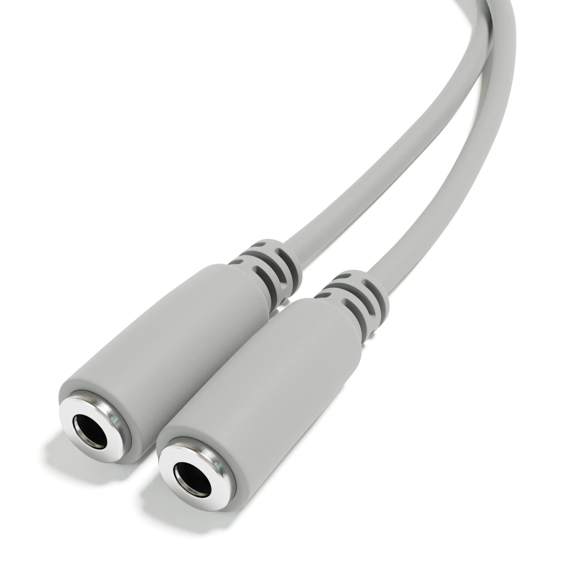 5-Pack - Mono Splitter Y Patch Cables - TS 3.5mm 1/8" Eurorack Synth Synthesizer [Grey] Grey - Image 5