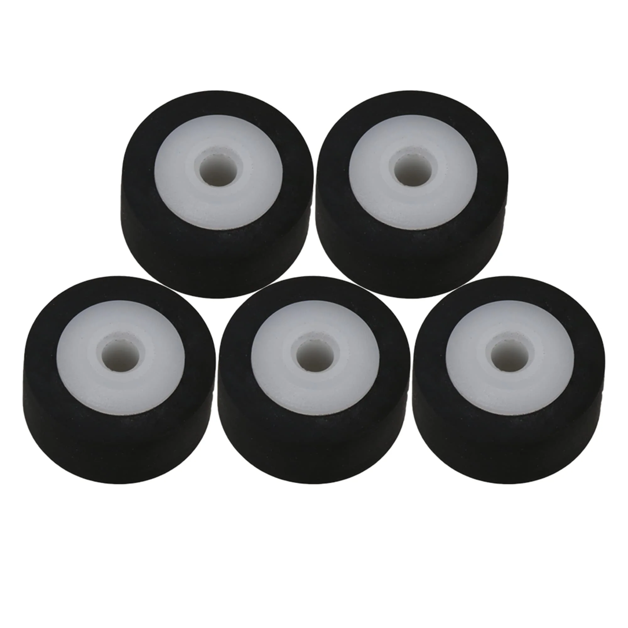 5 Pcs Inner Dia 0.1Inch Rubber Bearing Roller Guide Pulley Bearing Wheel Pinch Roller for Audio Radio Tape Recorder