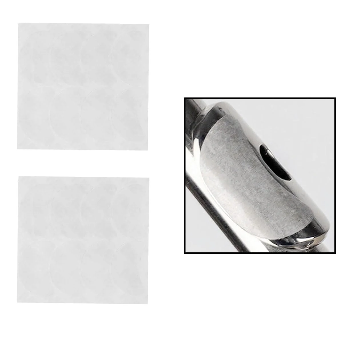 5 Sheets - 40 Pcs Flute Mouthpiece Pads Cushions Flute Non Slip Lip Pad Flute Protection Mouthpiece Patches Flute Anti Slip Lip Patch Flute Maintenance Tool Flute Accessories - Image 3