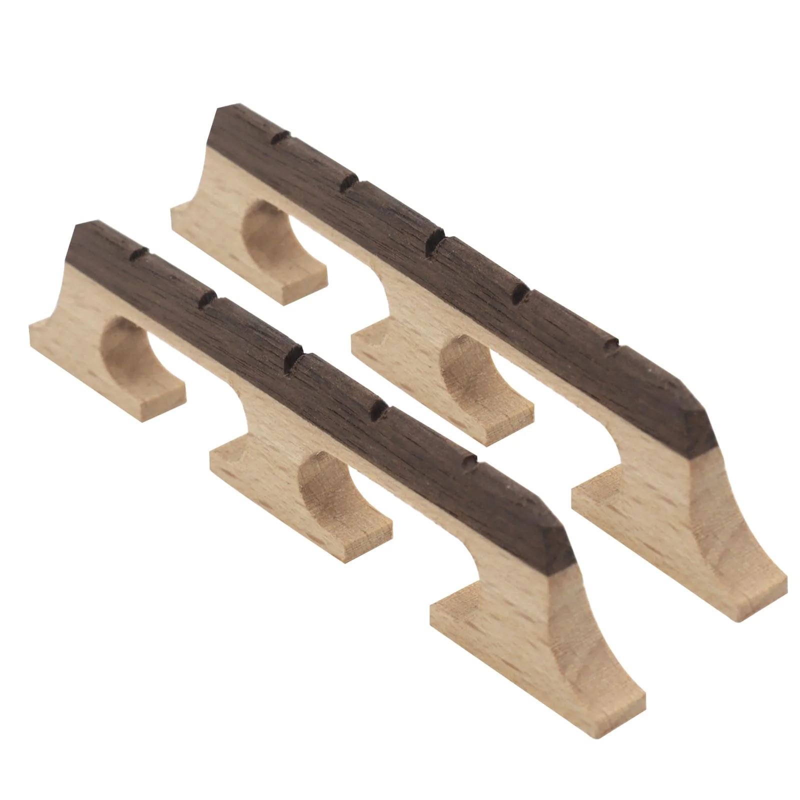 5-String Banjo Bridge, 2-Pack Ebony Maple Banjolele Bridges, Universal Fit Parts & Accessories 5 string