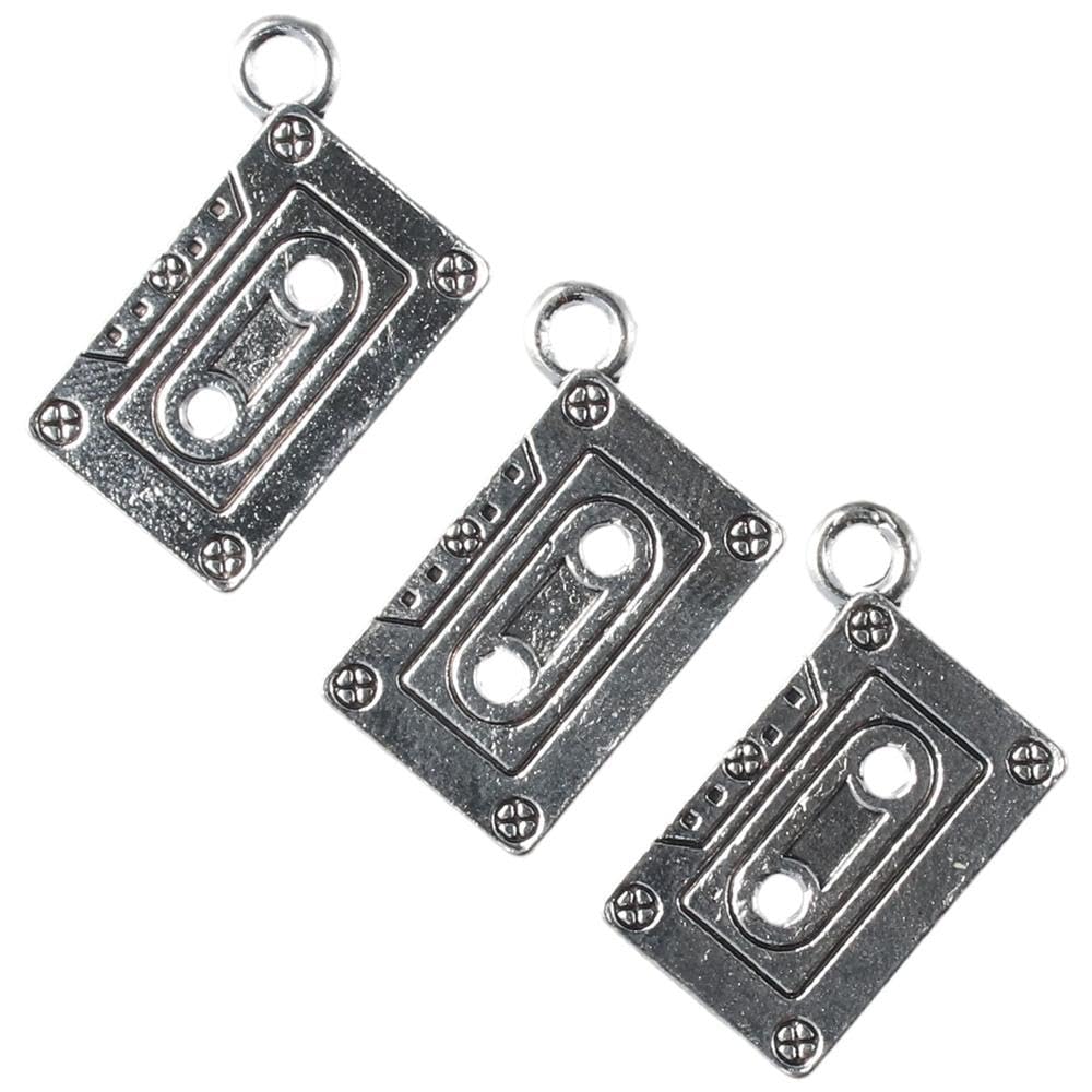50 Pcs Audio Cassette Tapes Shaped Charms,22x16mm Antique Alloy Charms for Jewelry Making DIY - Image 6