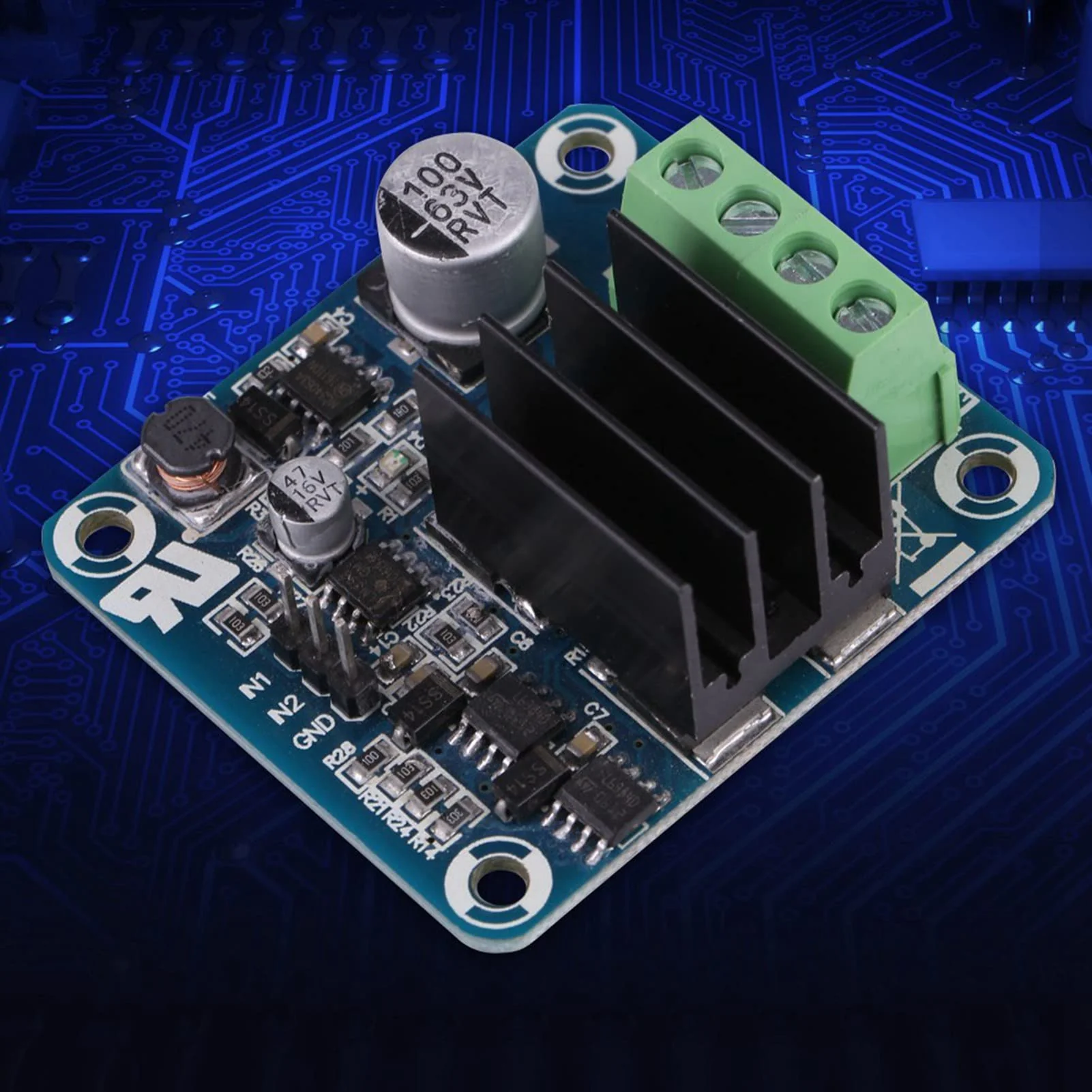 50A High Current H Bridge Driver Module for Motor Forward and Reverse Rotation, PWM Signal Isolation, Compatible with 3.3V to 12V - Image 3