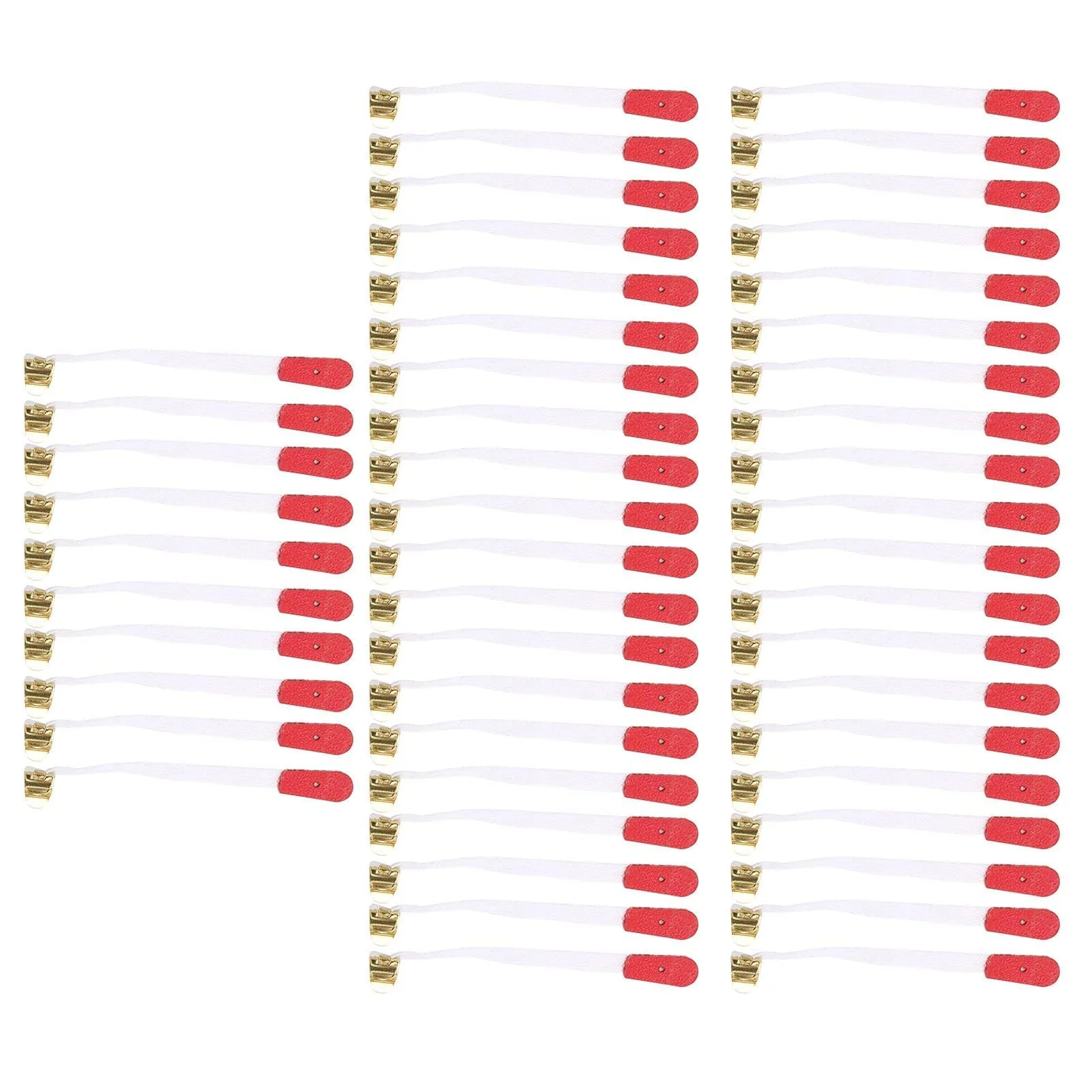 50Pcs Piano Bridle Straps Replacement Piano Spring Clips Repair Parts 75x5mm/ 3 x 0.2inch Bridle Tape White And Red PianoAccessories - Image 9