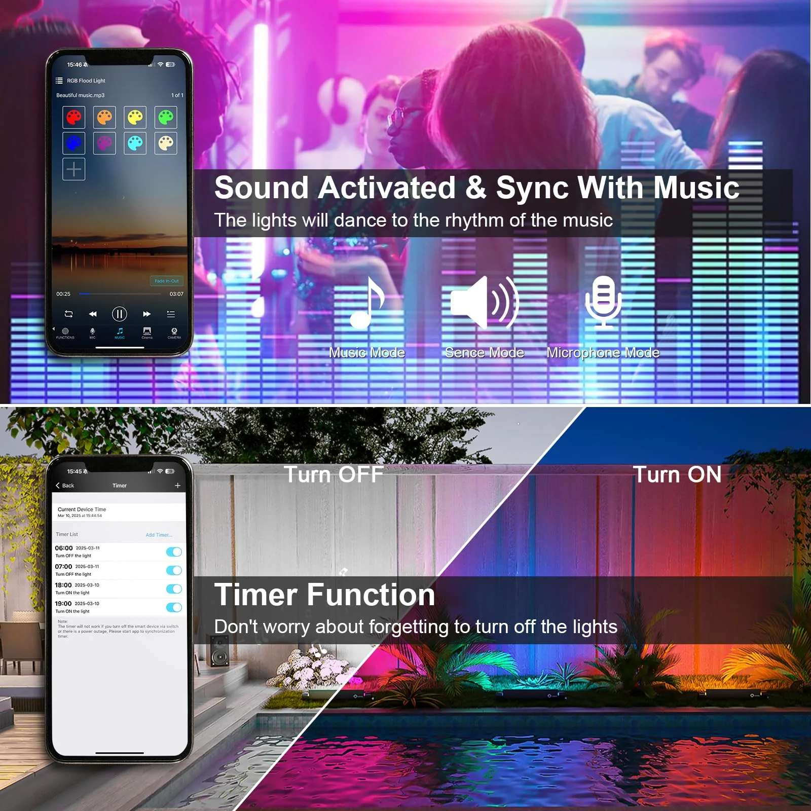 50W 2.4G Remote Control RGB Wall Washer Light, RGB Light bar with Remote Control & APP Control, for Birthday Party, Garden Lighting, Wall Display, Hotel, Building, Commercial Lighting 50W RGB*1 - Image 4
