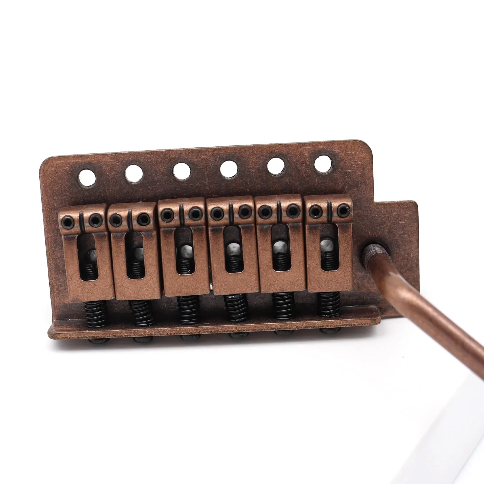 52.5mm ST Guitar Tremolo Bridge Vintage guitar bridge set for Squier/Mexico Fender Strat Stratocaster Electric Guitar Replacement (Red copper) Red copper - Image 2