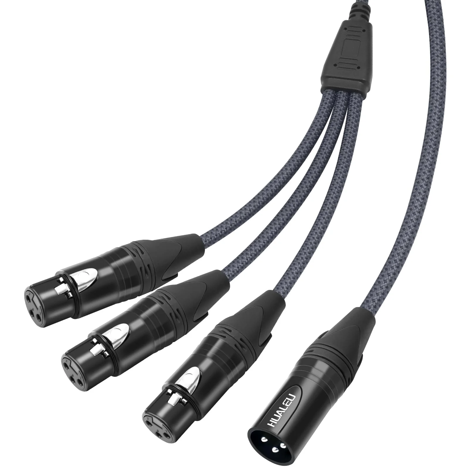 5FT 3Pin XLR 1 Male to 3 Female Y Splitter Cable,3 Way XLR Splitter Balance 1 Male to 3 Female Audio Cable for Mixer, Microphone,3 Microphones are Connected to one Input 5Feet XLR 1 M To 3 F