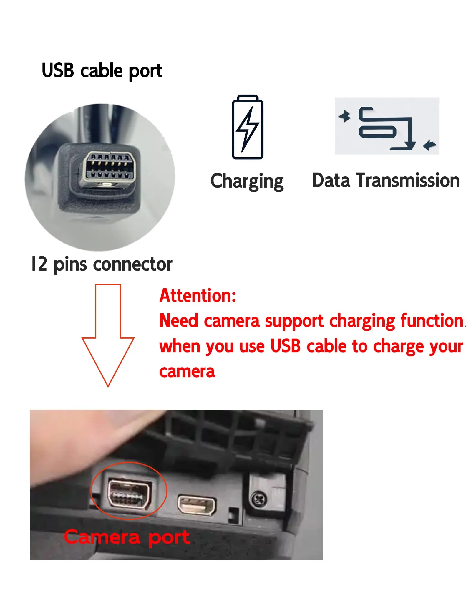 5Ft for Olympus Camera Charger CB-USB5 CB-USB6 CB-USB8 Compatible with Olympus Tough TG-310, TG-320, TG-610, TG-810, TG-820, TG-835, TG-850, TG-860,TG-870 Camera - Image 2