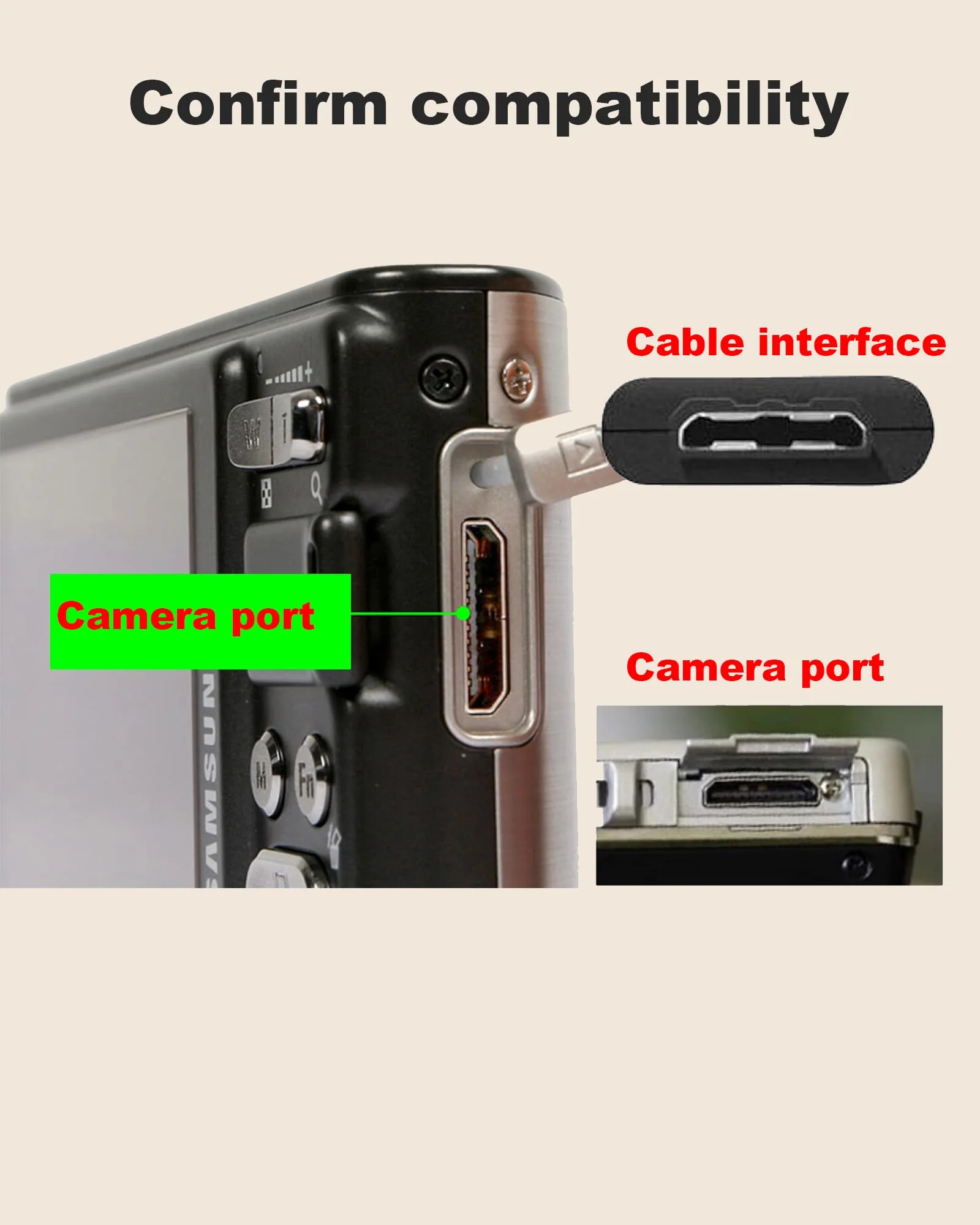 5Ft for Samsung Camera Charger SUC-3 SUC-5 SUC-7 compatible with P1000, P800, PL10, PL100, PL101, PL120, PL121, PL150, PL151, PL170, PL171, PL20, PL200, PL201,WB210,WB550,WB600,WB610,WB650,WB660,WB700 - Image 2