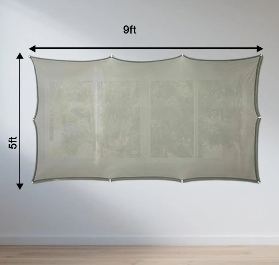 5ft x 9ft Holographic Rear Projection Screen, Portable Anti Crease Double Sided Window Projector Screen Hollusion Projection Material for Christmas Videos Hologram Film Night 5ft W x 9ft H - Image 5