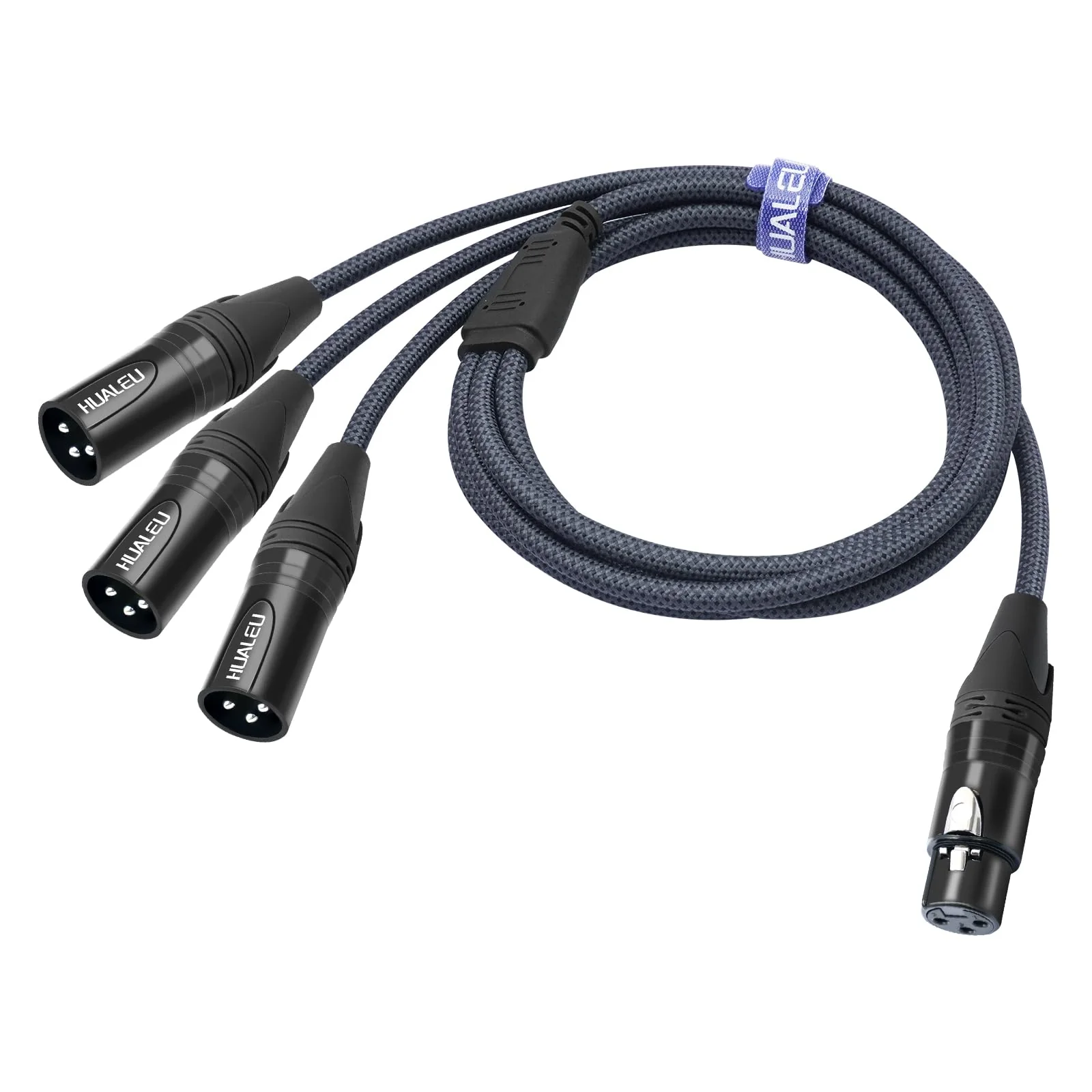 5FT XLR 1 Female to 3 Male Y Splitter Cable,3 Way XLR Splitter Balance 1 Female to 3 Male Audio Cable for Mixer Microphone-One Microphone Connects 3 interfaces 1 Pack 5Feet XLR 1 F To 3 M - Image 8