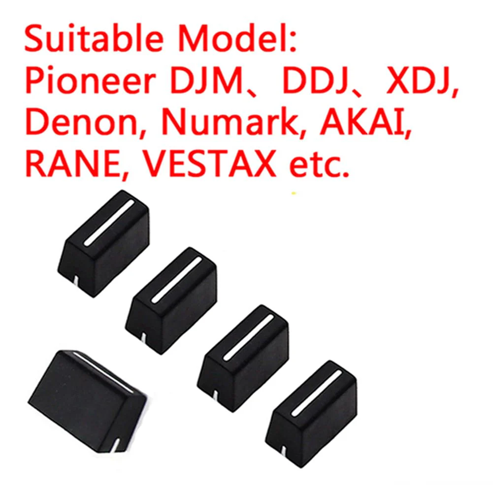 5pcs Universal Fader Knobs Replacement Fader Cap Slider for DJ Controller Mixer Console Pioneer Pioneer DJM、DDJ、XDJ, Denon Numark AKAI RANE VESTAX (Universal Black Hats) universal fader caps-5pcs black - Image 3