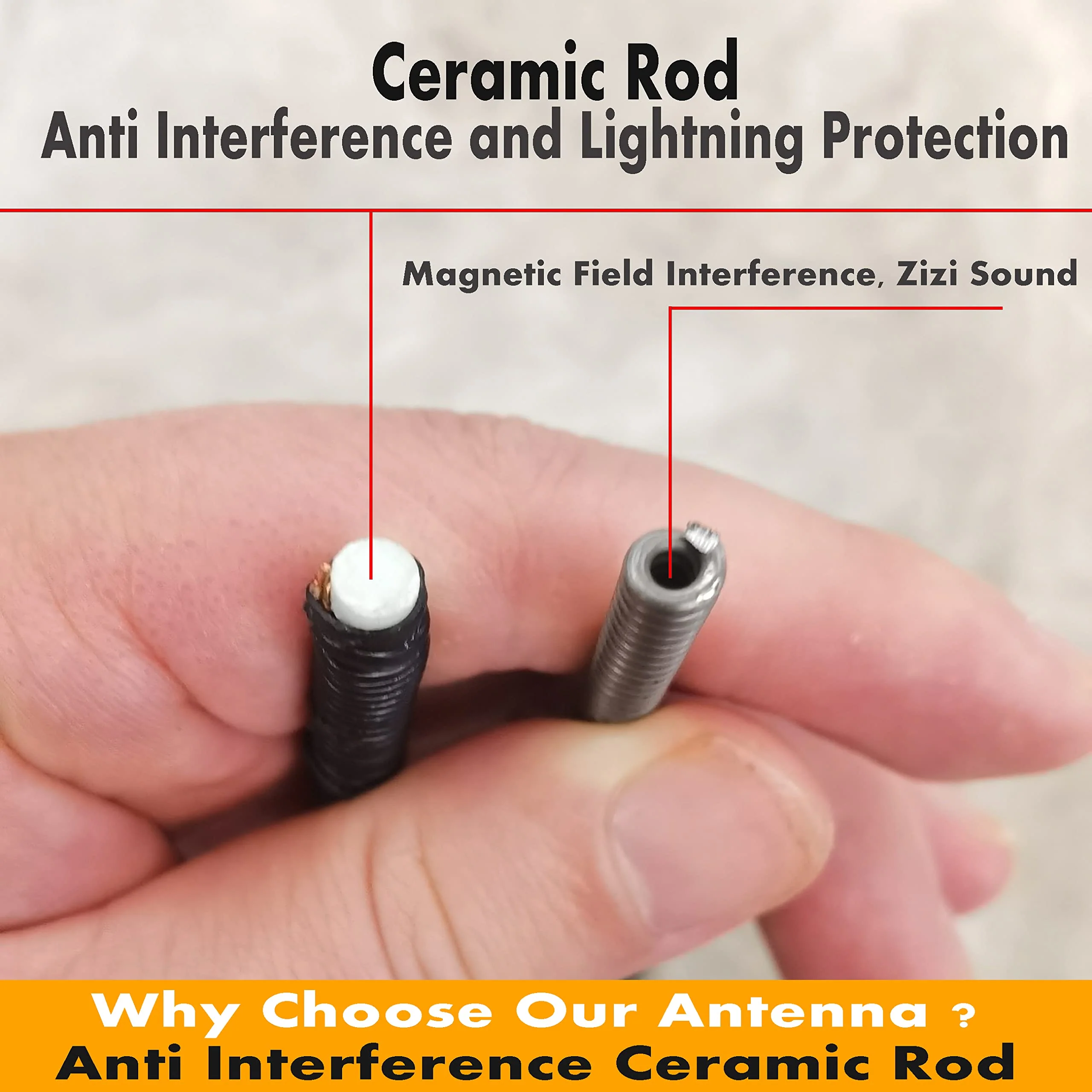 6 3/4 Inch Rubber Antenna for Ford Escape (2013-2019), Ford Escape Antenna - Car Wash Proof, Internal Copper Coil Antenna Mast Replacement - Image 4