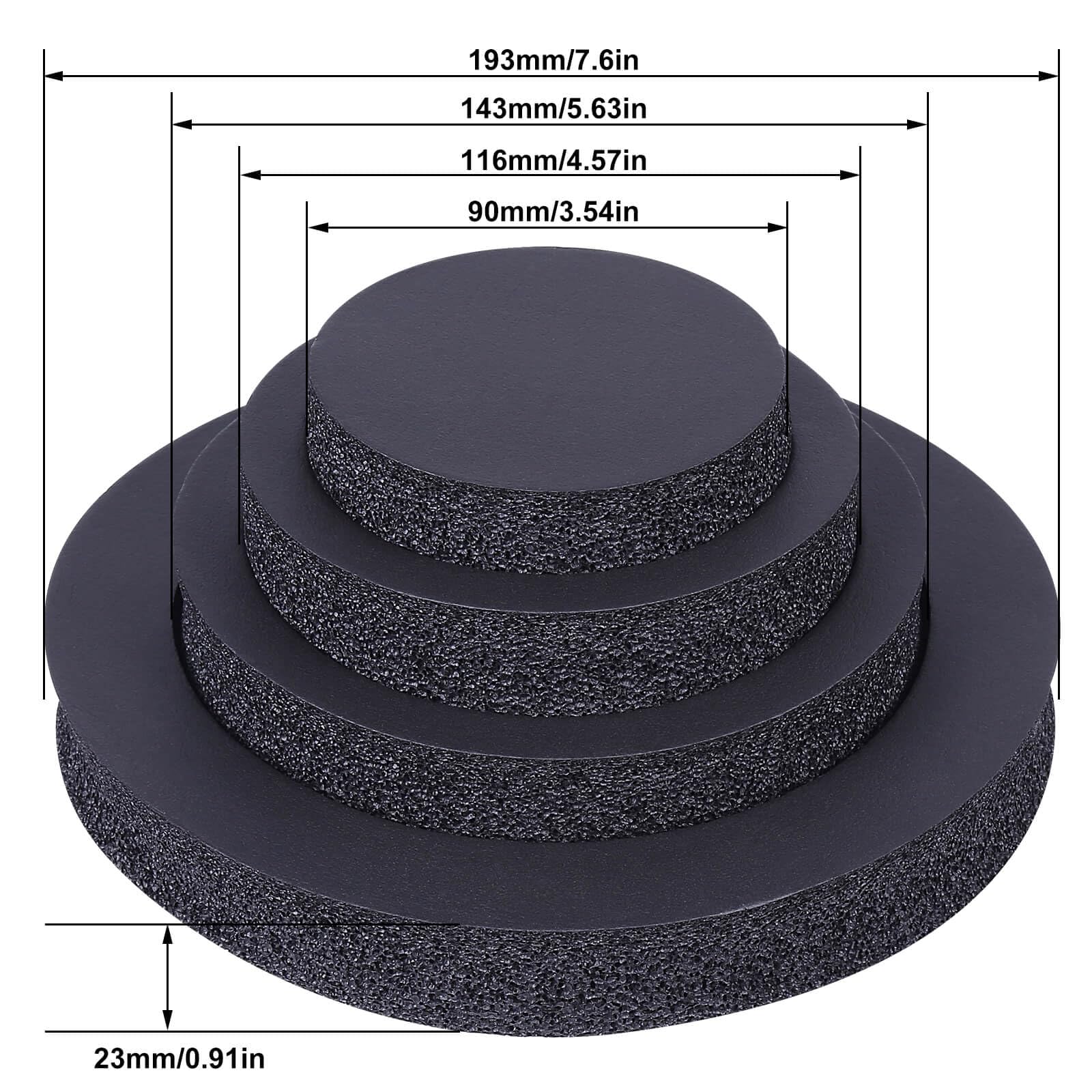 6.5" Foam Speaker Enhancer, 4PCS Self Adhesive Car Door Speaker Foam Rings, Car Door Speaker Fast Rings, 6.5" Speaker Baffle, Universal High Rebound Sponge Bass Blocker Kit for Stereo Audio Speaker - Image 2