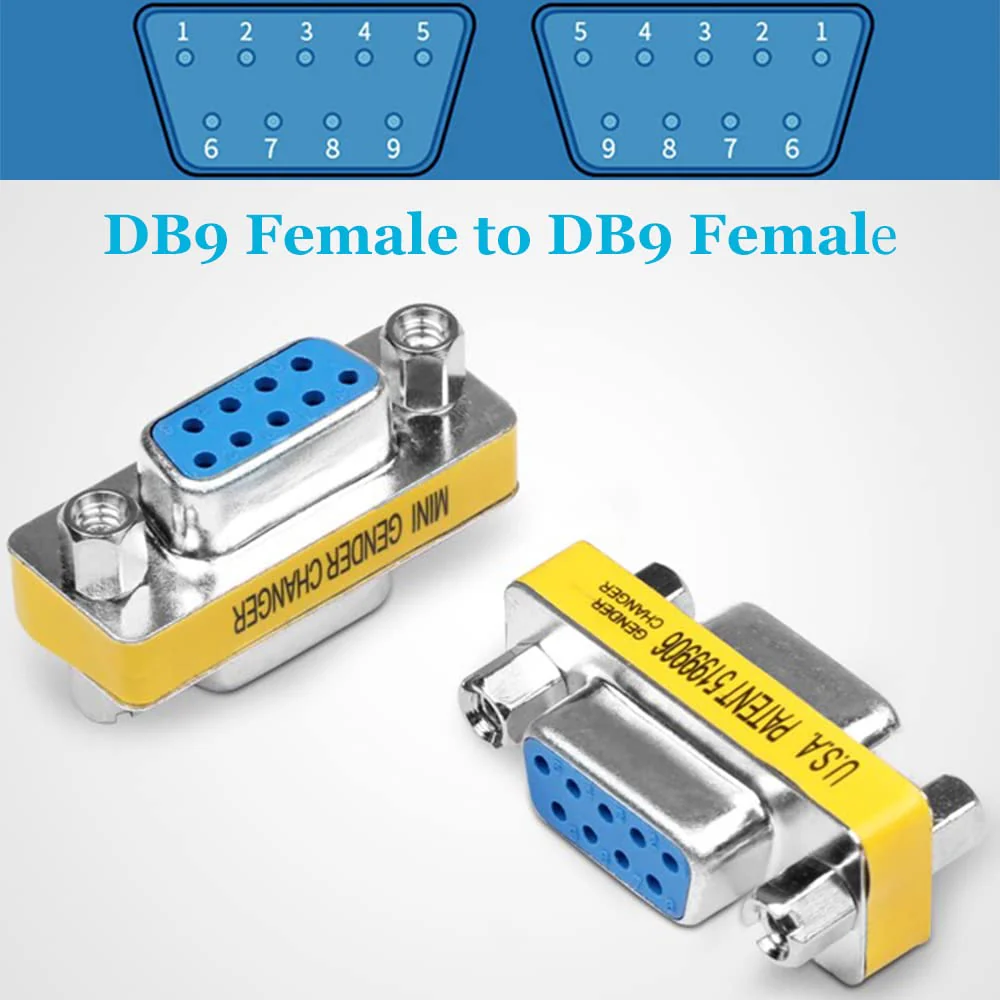 6-Pack 9Pin RS232 Serial Cable DB9 Female to Female Mini Gender Changer Adapter Coupler Connector Female to Female,6-PACK - Image 4