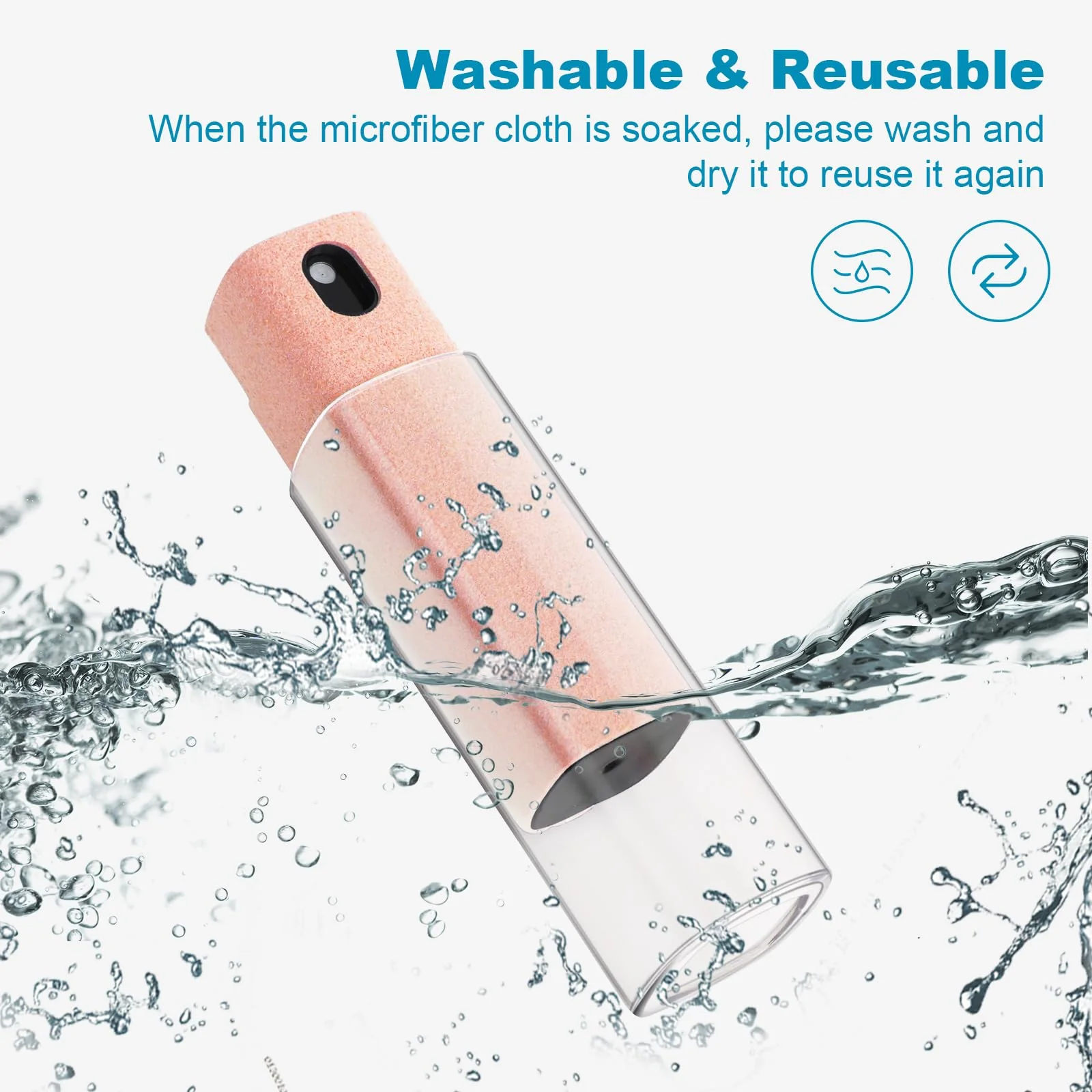 6 Pack Screen Cleaner 3-in-1 Touchscreen Mist Cleaner Spray and Microfiber Cloth Built-in Cleaning Solution Portable Reusable Fingerprint-Proof Spray Bottle for Phone Laptop iPad TV Monitor Car Screen - Image 6