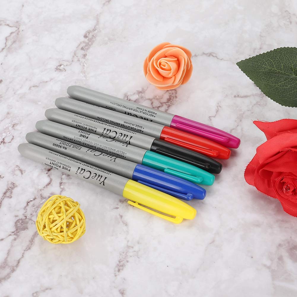 6 Piece Set Piercing Skin Marker Pen Permanent Makeup Body Art Beauty Tool Skin Pens 6 Piece Set Skin Pen Sk The Can Tattoo Ink - Image 7