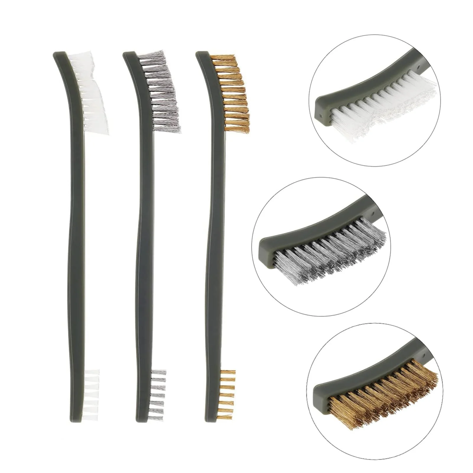 6 Pieces Metal Brush with Double Ended + 4 Pieces Cleaning Tips, Mini Metal Brushes for Cleaning Slag and Roller - Image 4