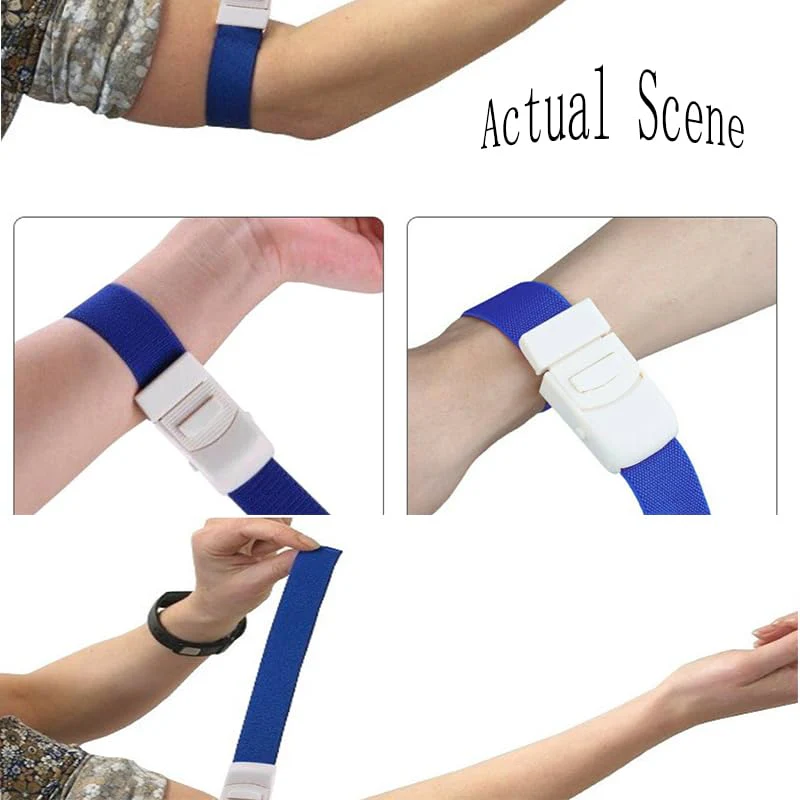 6 Pieces Storage Tube Vein Stain Tourniquet Buckle Tourniquet Bands Storage Tube Blood Removal with Buckle Dust Tape Quick Medical for Camping Hiking Fight Mountaineering Outdoor Sports - Image 6
