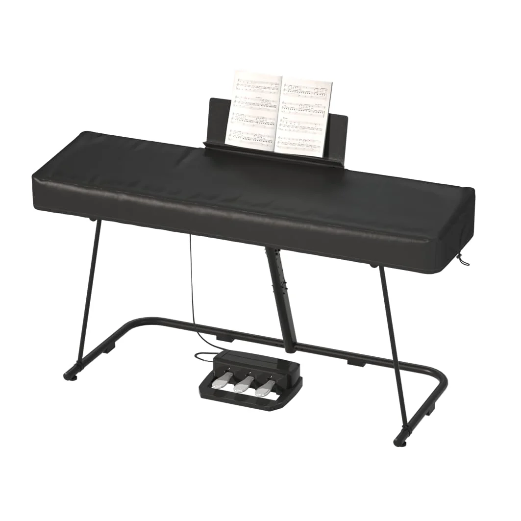 61/88 Keys Electric Piano Keyboard Dust Cover - Waterproof, Dustproof, Scratch-Resistant, Adjustable Fit, Machine Washable - 51.2"(L) x 14"(W) x 5"/4"(H) 88keys-black