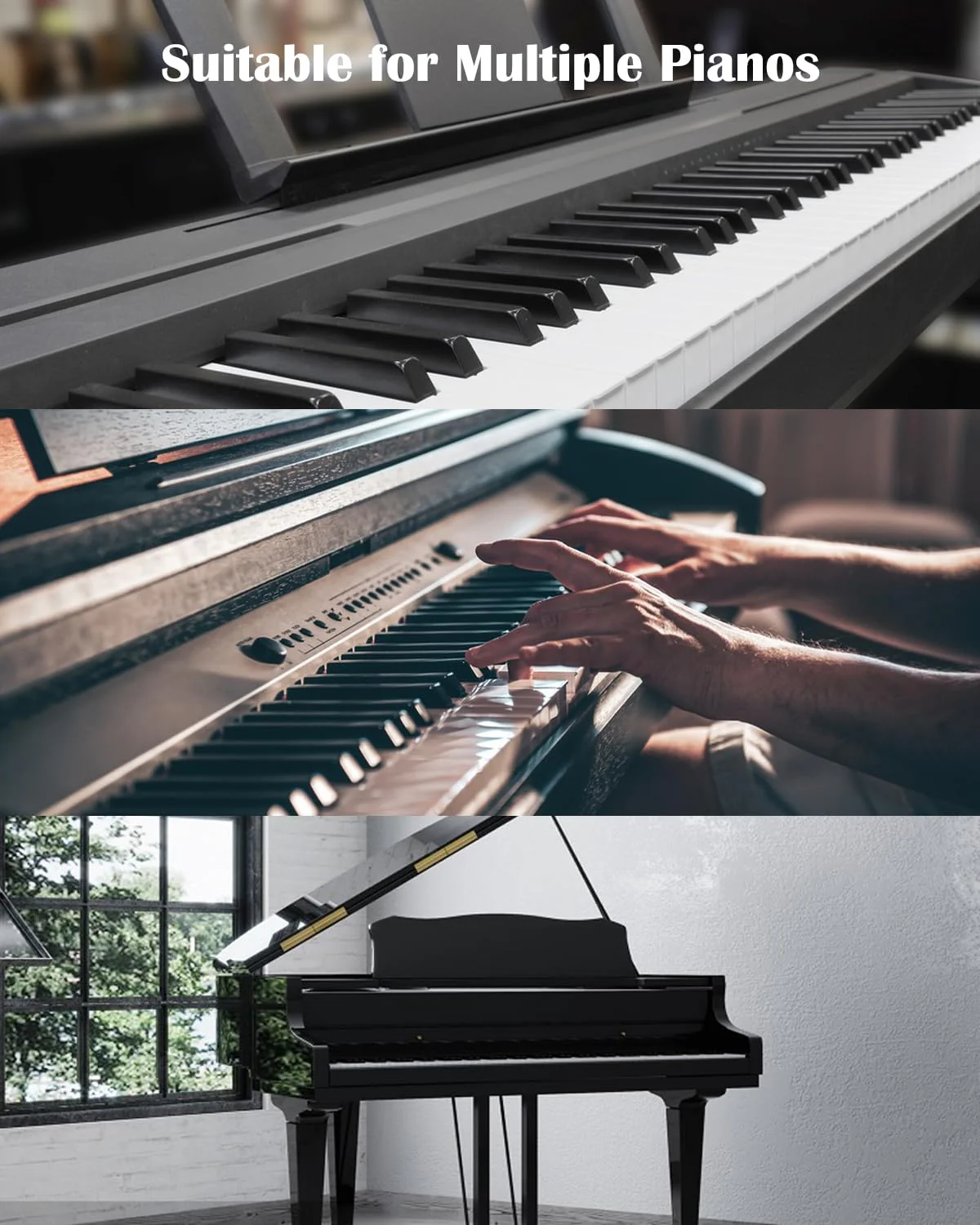 61-Key Removable Piano Keyboard Note Labels, Colorful Silicone Key Labels for Beginners, Reusable Piano Notes Guide with Box, Easy to Read, No Stickers Required Color-61 Key - Image 5