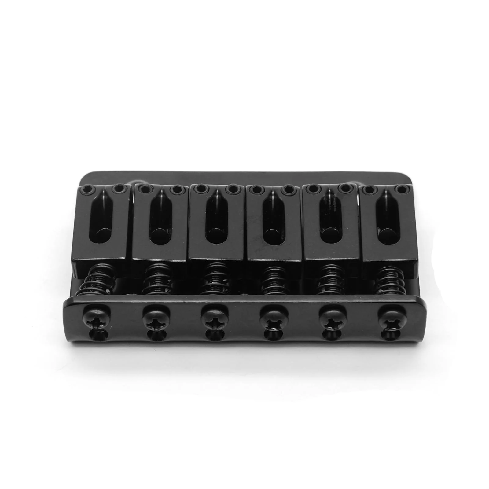 65MM Metal Fixed Hardtail Saddle Bridge Top Load Guitar Tailpiece For 6 string electric guitar or strat guitar (Black) Black - Image 2
