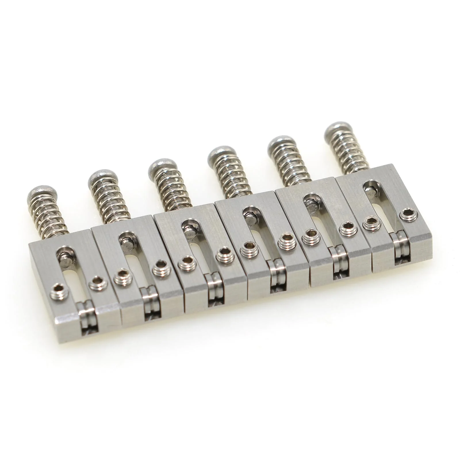 6PCS 10.5MM Brass Guitar Bridge Roller Saddles Tremolo Bridges Saddle With Steel Roller Compatible with Fender Telecaster Tele Stratocaster Strat ST TL Style Electric Guitar Replacement Parts Nickel