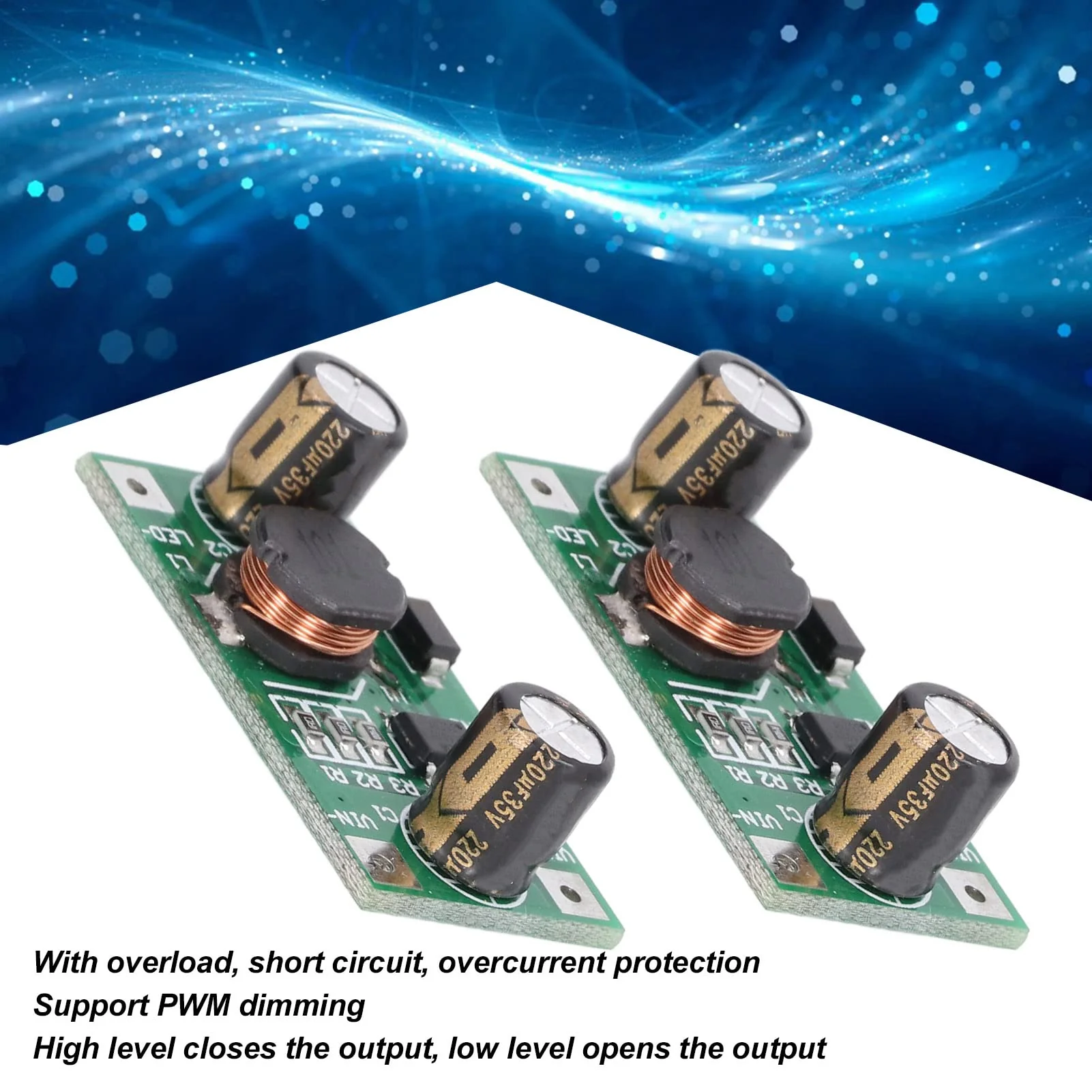 6pcs PWM Dimmable LED Driver Module 700mA Constant Current Controller DC 5-35V Input Voltage for 2W/3W LED Modules, Default - Image 6