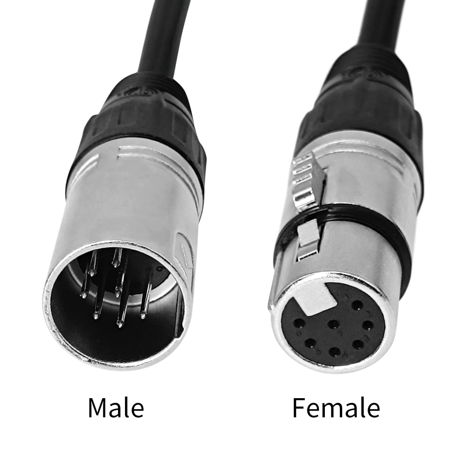 7 Pin XLR Cable, Microphone Cable 7 Pin XLR Male to Female Connector for Microphone and Audio Interface (10ft/3 Meter) 10ft/3 Meter - Image 3