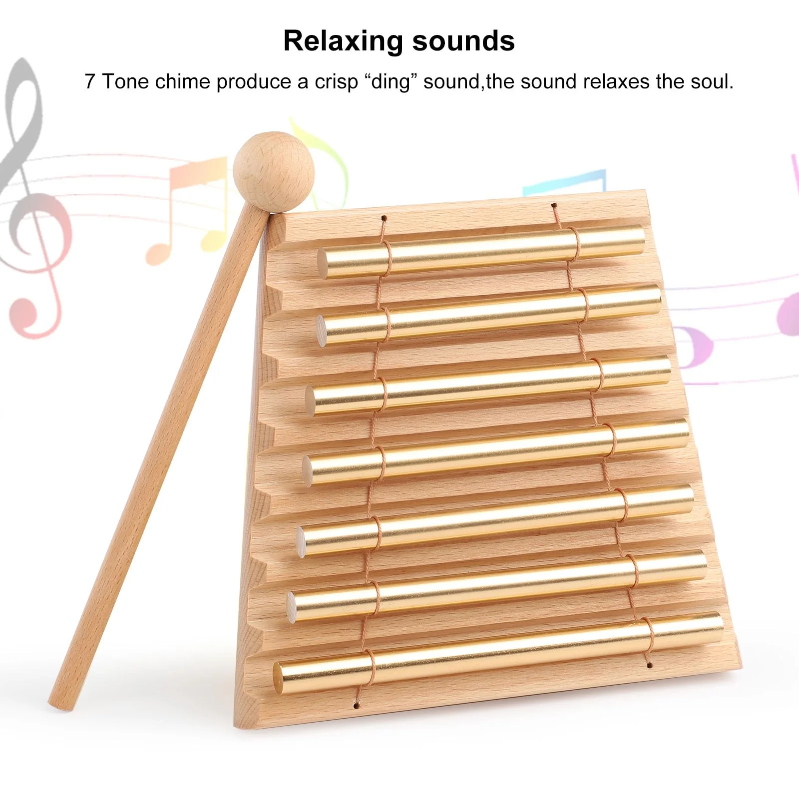 7 Tone Hand Chime Bell Sound Healing Instrument For Yoga Meditation Chakra Relaxation Mindfulness - Image 2