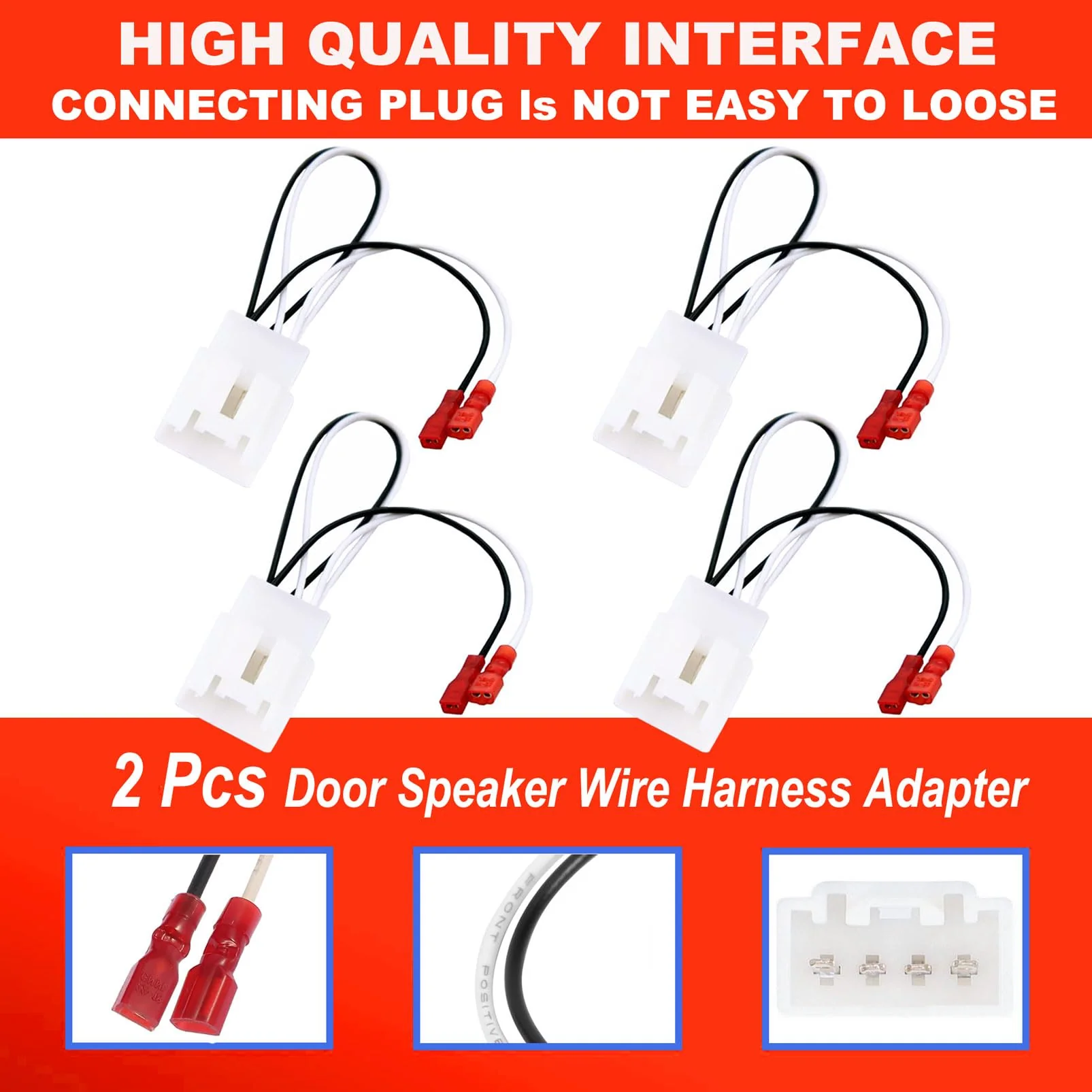 72-5602 Car Replacement Door Speaker Wiring Harness Plug Connector for 2011-2021 Ford F-150 Fusion Escape Focus Bronco Mustang Mondeo MK4 Mazda 2 3 6 CX5 Cable Plug Speakers Harness - 4 PCS - Image 5