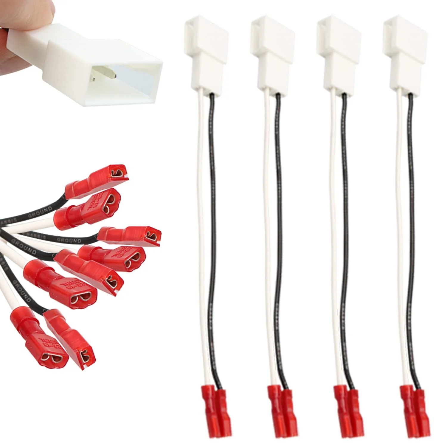 72-8104 Speaker Adapter Wire Harness Replacement for Toyota Camry Corolla Tacoma Tundra Scion Pontiac Car Front and Rear Door Speaker Wire Harness Adapter Plug 4Pcs 72-8104 Speaker harness - Image 4