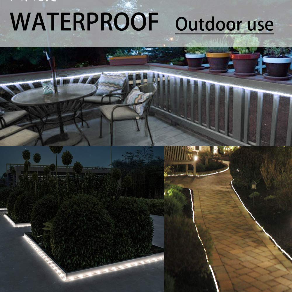 75ft Rope Lights Outside Cool White 280 LEDs with Remote Control, Waterproof Outdoor LED Tube Light with Timer, Rope Lighting for Christmas, Deck, Patio, Bedroom Indoor (Not Connectable) - Image 4