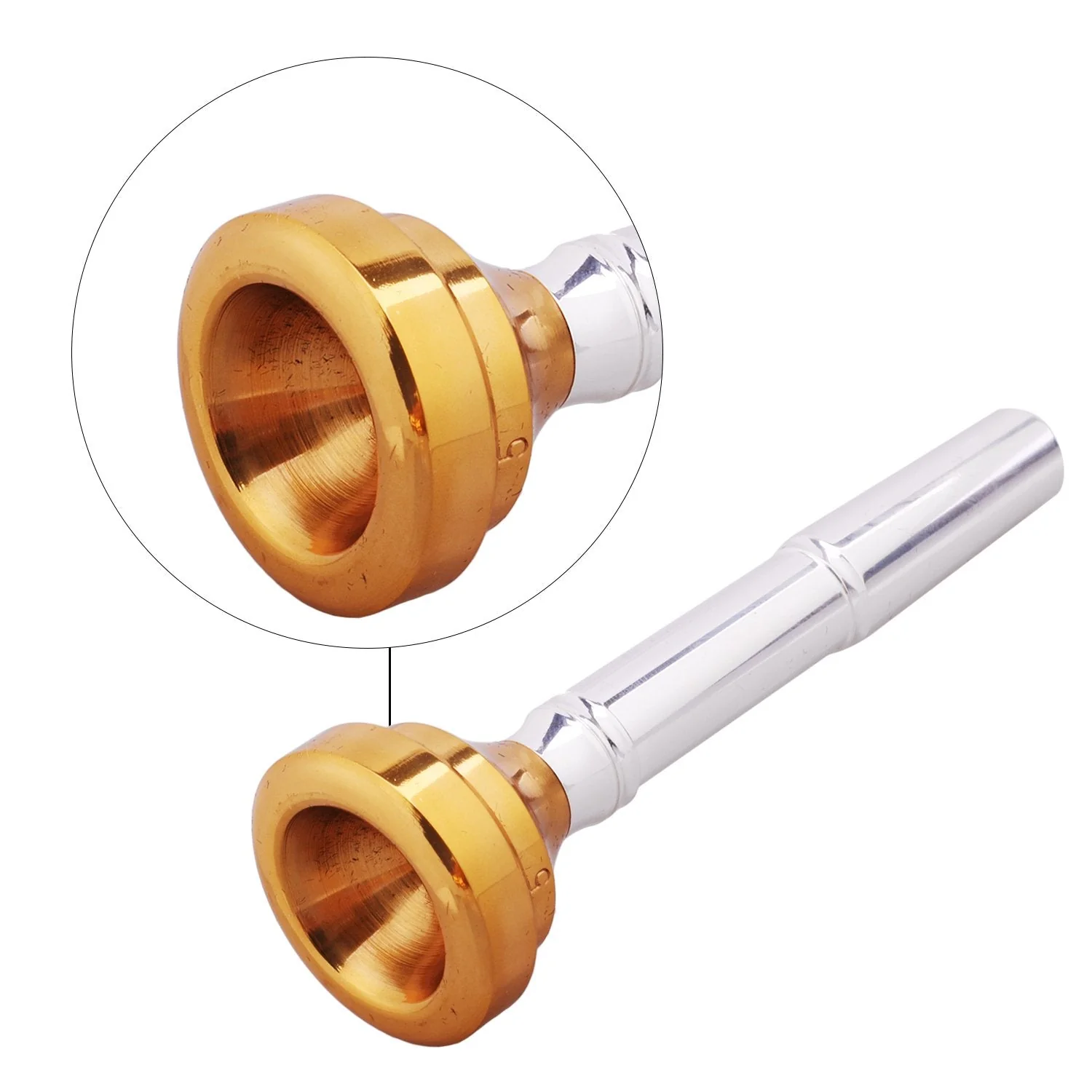 7c 5c 3c 1.5c Trumpet Mouthpiece with 4 Golden Mouthpiece Cups 7c 5c 3c 1.5c - Image 5