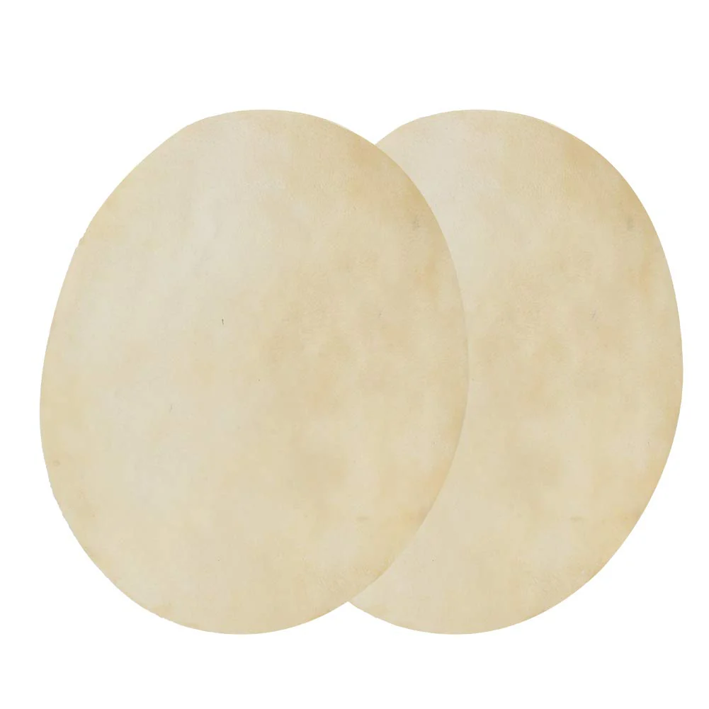 8.5/12 inch Buffalo Leather Drum Head 2pcs, Long-lasting and Consistent Sound for African Bongo Drums Accessory(12 inch) 12 inch - Image 2