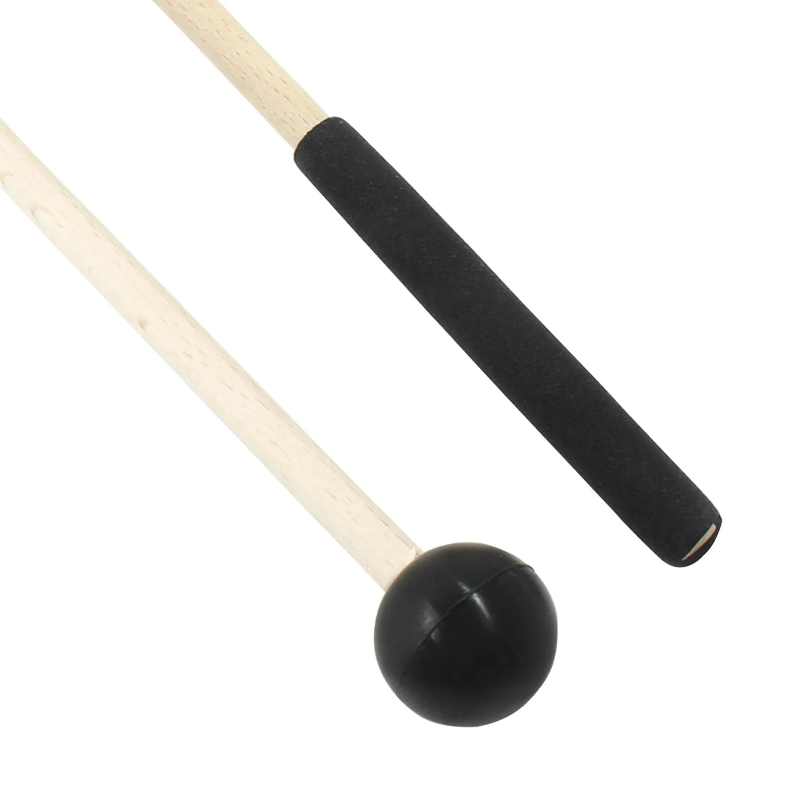 8 Inch Percussion Mallets Stick with Rubber Head and Handle，Wood Drum Mallets for Xylophone,Glockenspiel, Black - Image 4