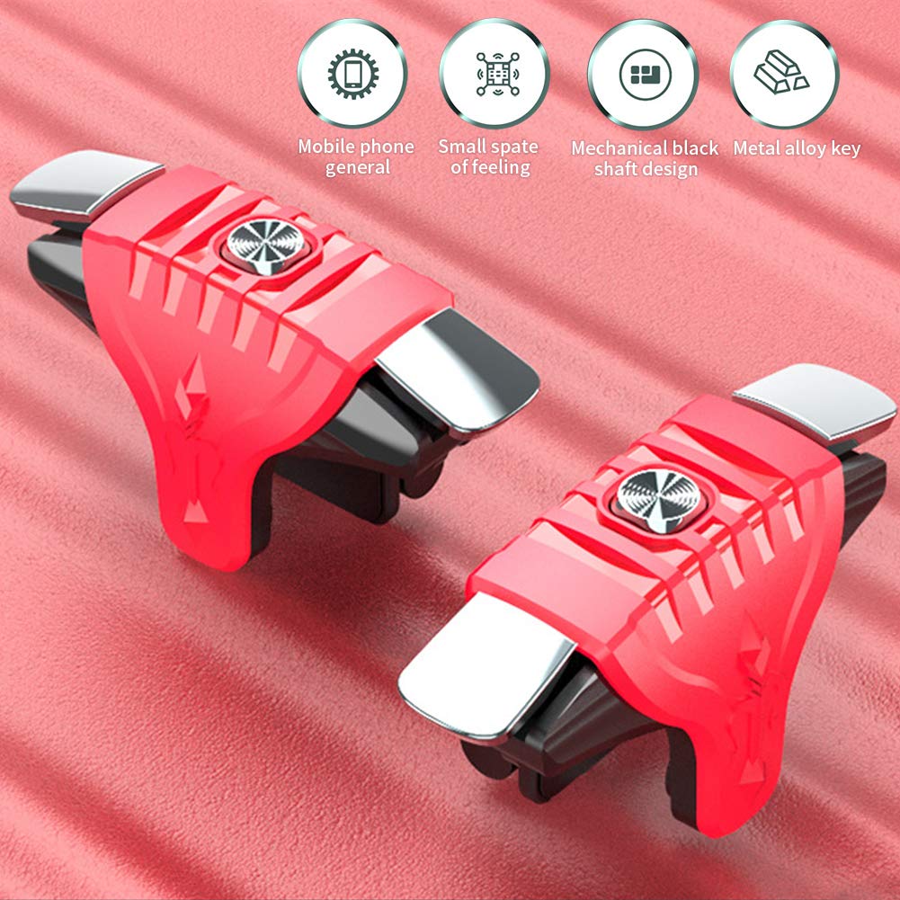 8 Pcs Metal Games Buttons Phone Game - High Sensitivity Controller Gamepad for PUBG - for PUBG(red) [video game] - Image 5
