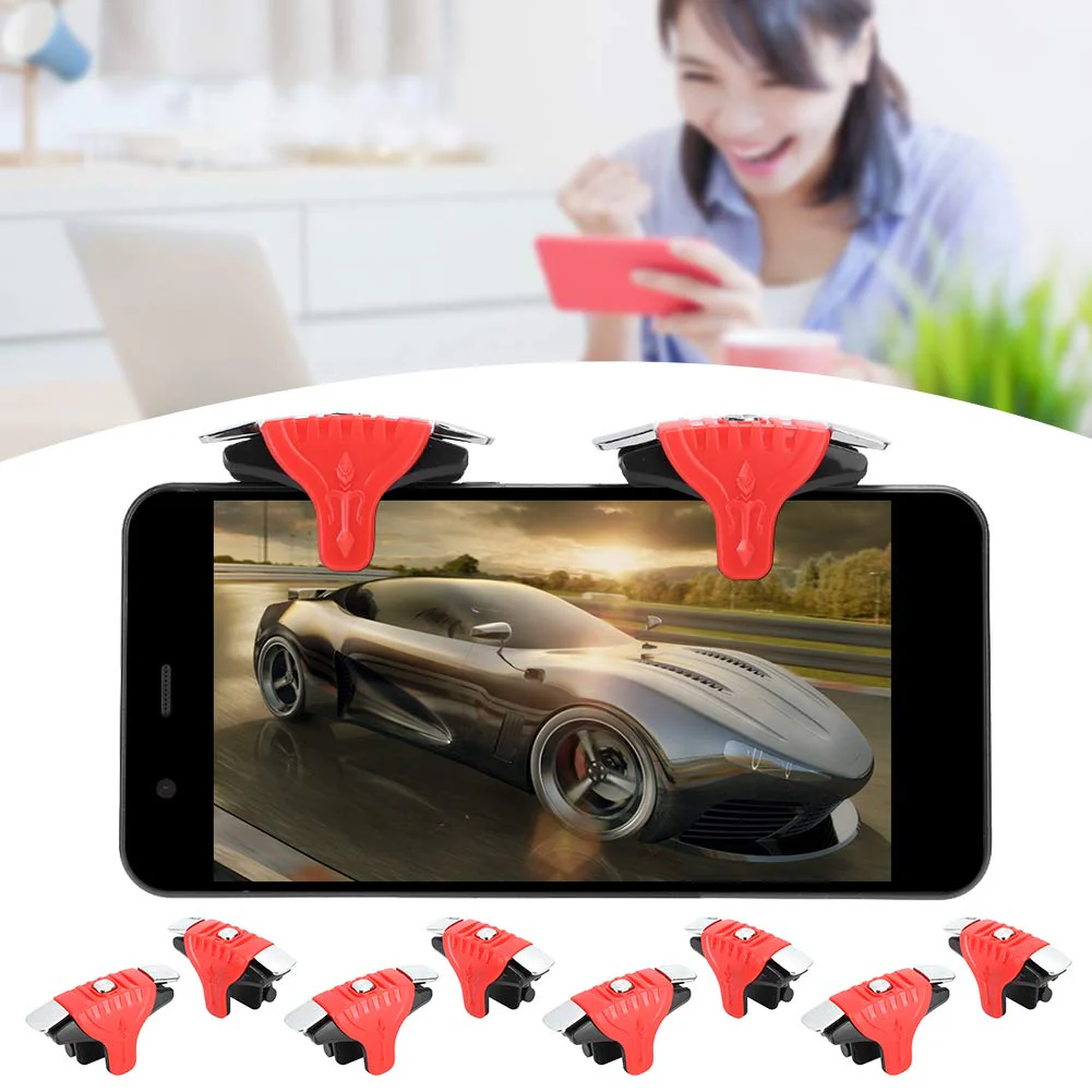 8 Pcs Metal Games Buttons Phone Game - High Sensitivity Controller Gamepad for PUBG - for PUBG(red) [video game] - Image 6