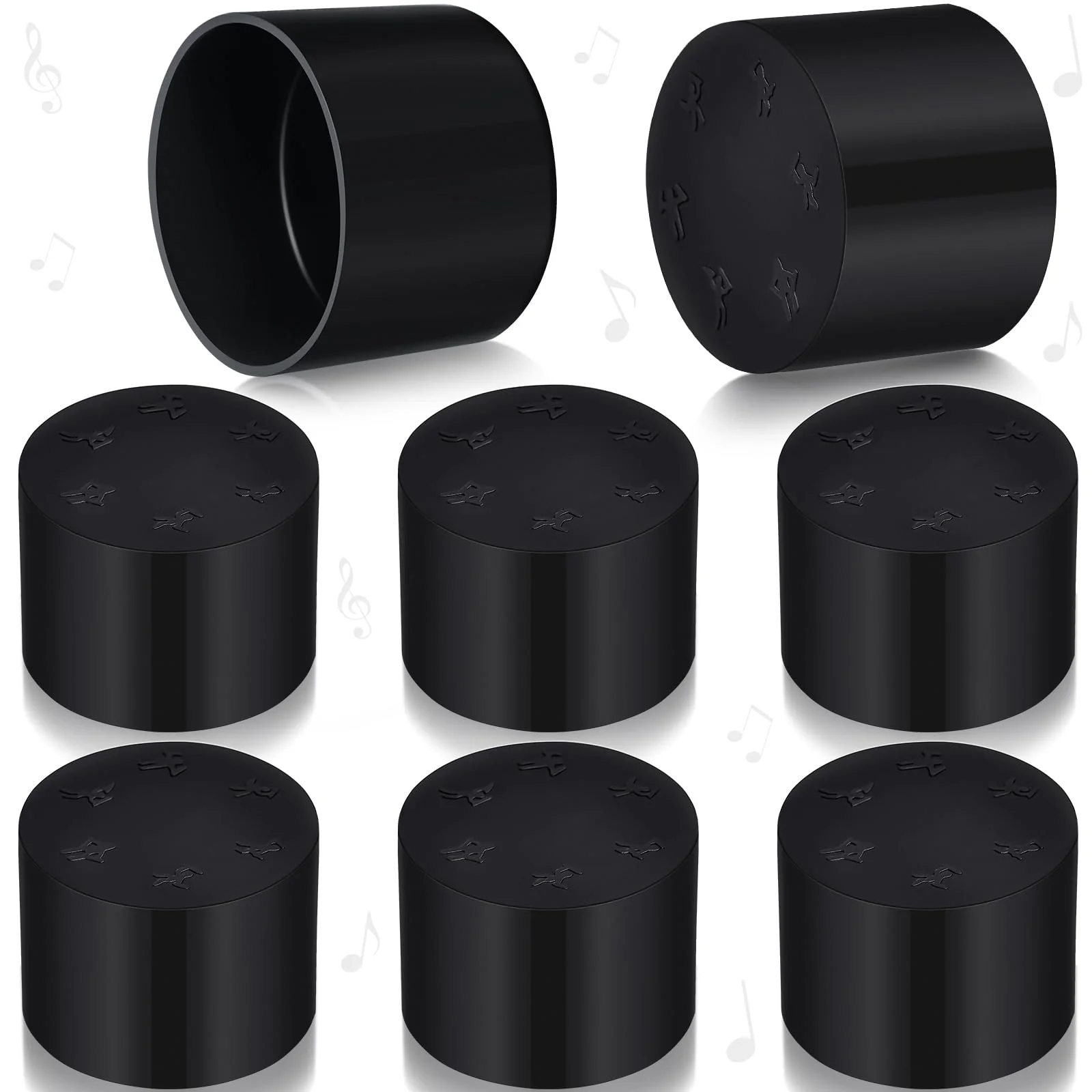 8 Pcs Octavator Tube Caps Percussion Tubes Caps to Lower The Octave Music Accessories Childhood Instruments for Classroom Time Rhythm Music