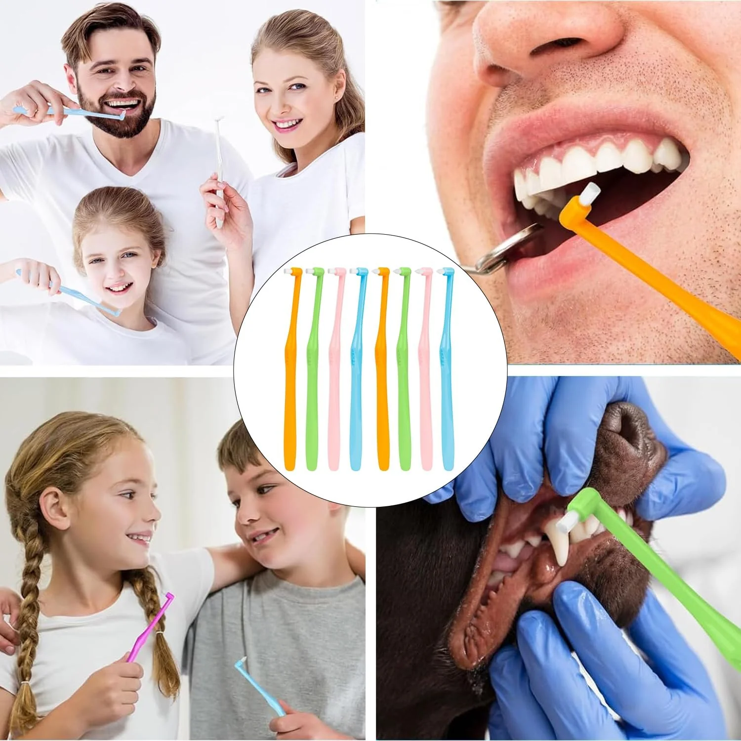 8 Pieces Interroom Toothbrush, Soft Single Toothbrush with Tuft, Slim Interspace Toothbrushes Interdental Brushes for Sensitive Gums, Deep Cleaning, for Teeth Cleaning - Image 7
