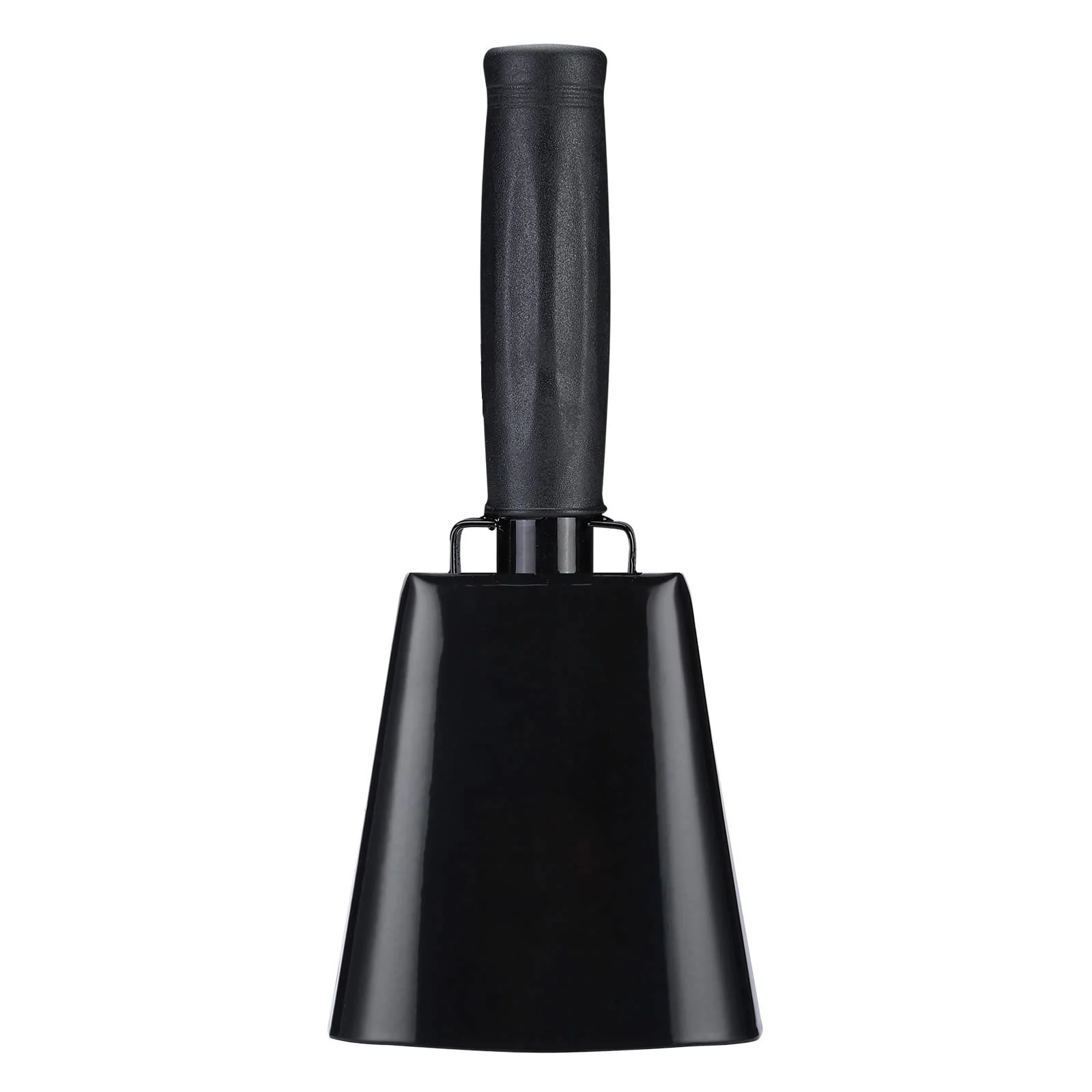 8’’ Steel Cow Bell with Handle, Noise Maker Cowbell, Cheering Loud Hand Call Bell for Sport Events Football Soccer Hockey Baseball Basketball Games Party Concert Graduations School Wedding Farm Ranch 8inch-black