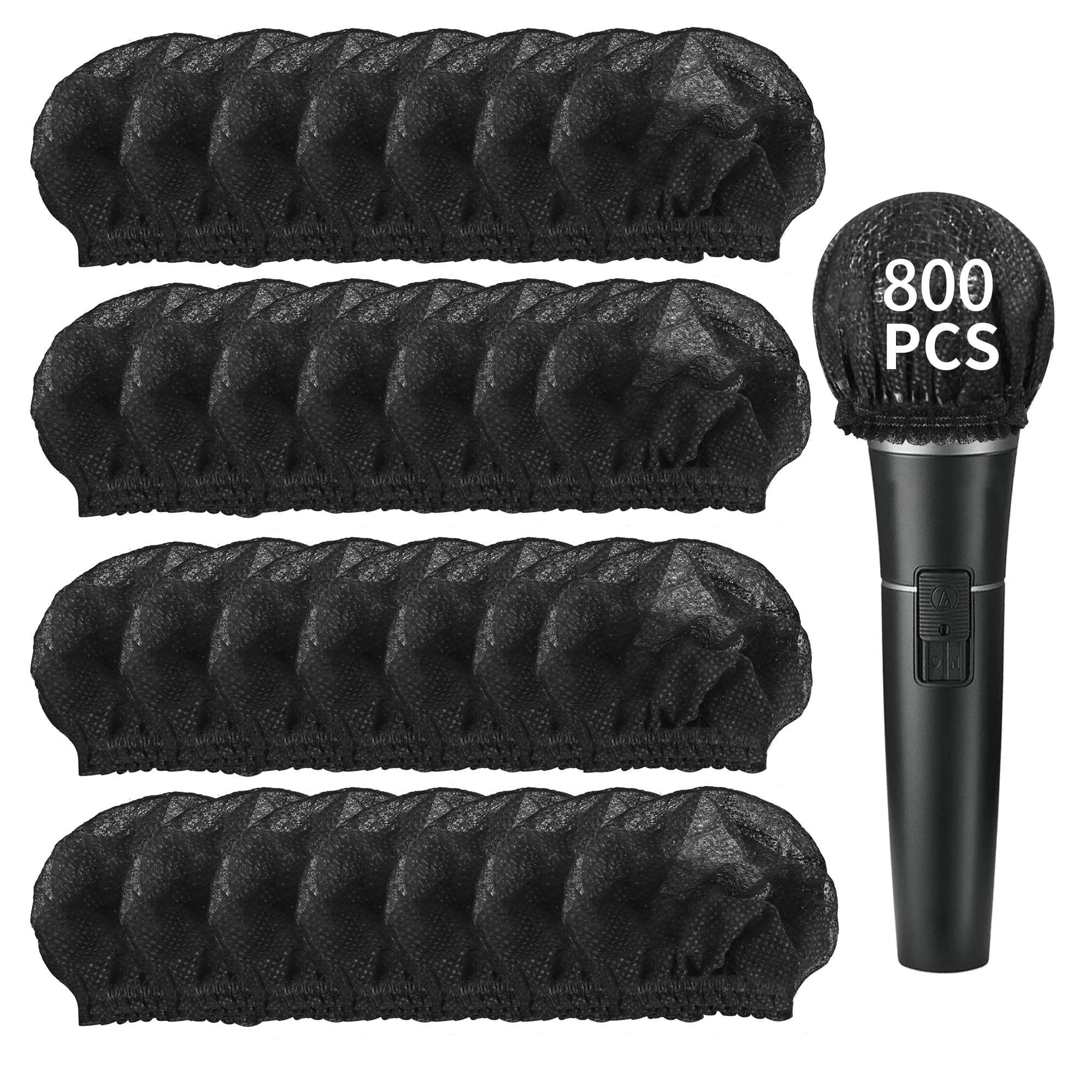 800 Pcs Microphone Cover Disposable, Disposable Microphone Covers Non Woven, Microphone Cover Windscreen Protective Cap for Microphone