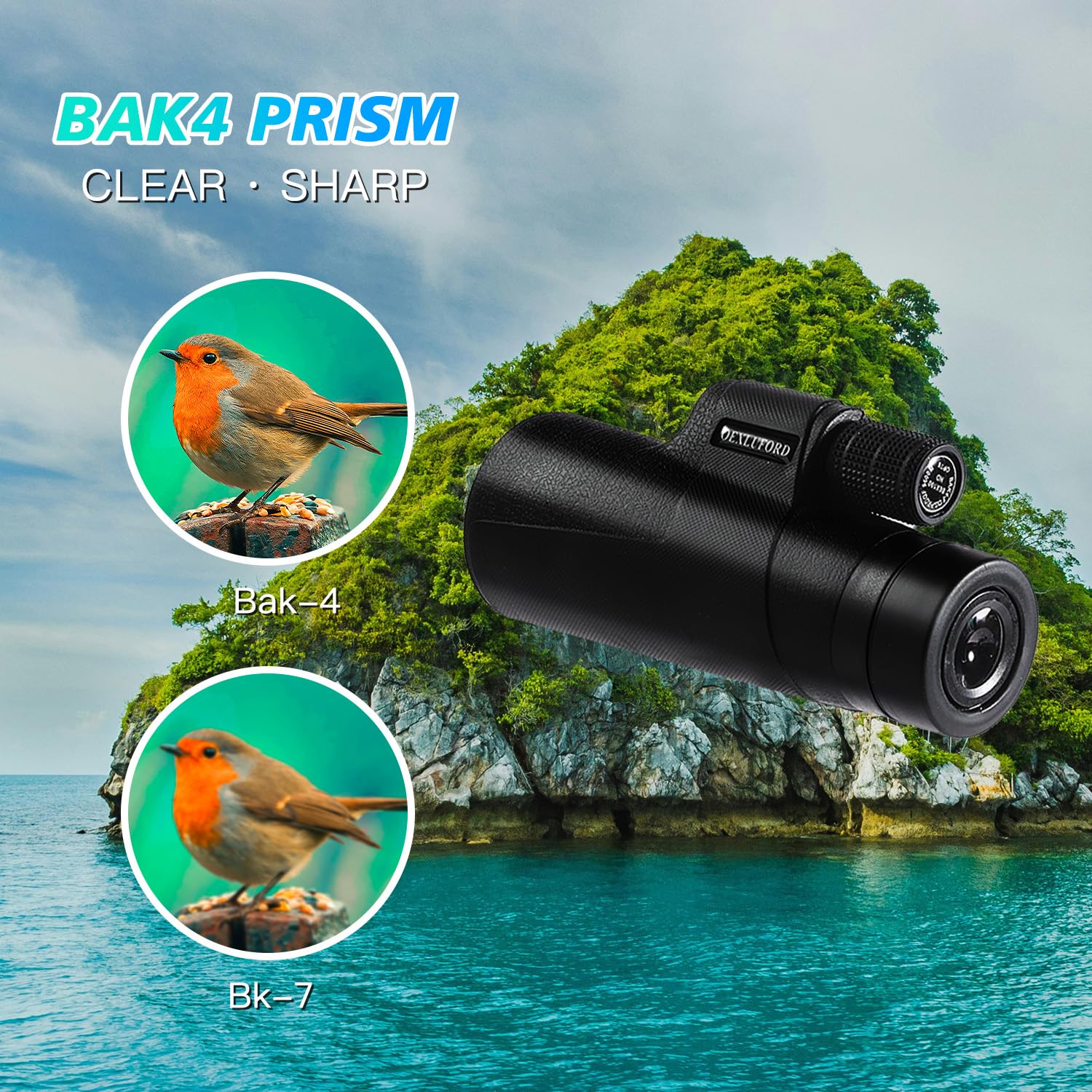 80X100 Monocular for Adults - Monocular Telescope High Definition with Smartphone Holder & Tripod, High Power Monoculars for Adults Watching Hunting Camping Hiking Travling with Zoom Focus - Image 6
